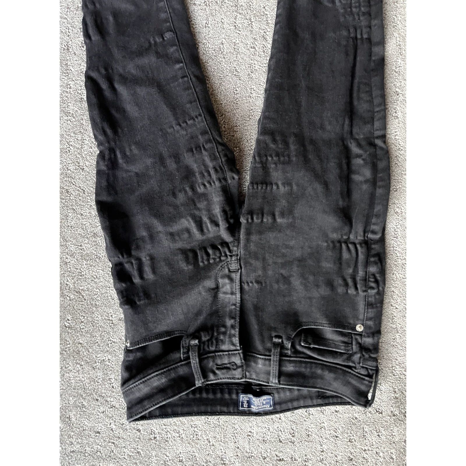Abercrombie & Fitch ABERCROMBIE & FITCH Jeans Womens Size 25 Black Mid Rise Super Skinny Ankle Denim Size 42" / US 20 - 2 Thumbnail