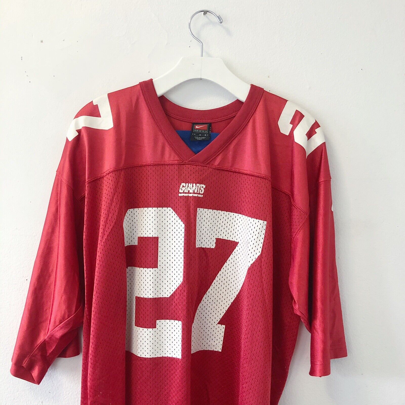 Nike 2000s Nike New York Giants Ron Dayne #27 Alternate Jersey Size US L / EU 52-54 / 3 - 4 Thumbnail