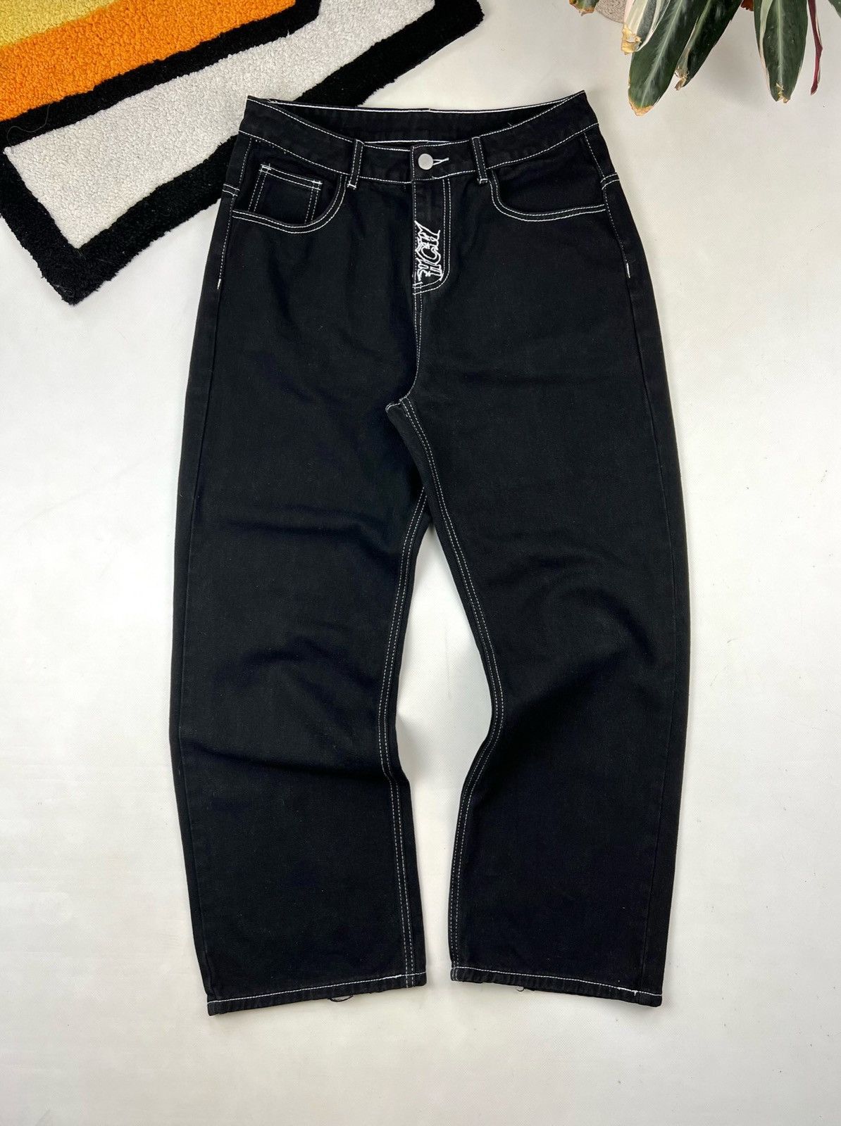 Other skull jeans baggy pants wide leg Size US 30 / EU 46 - 3 Thumbnail