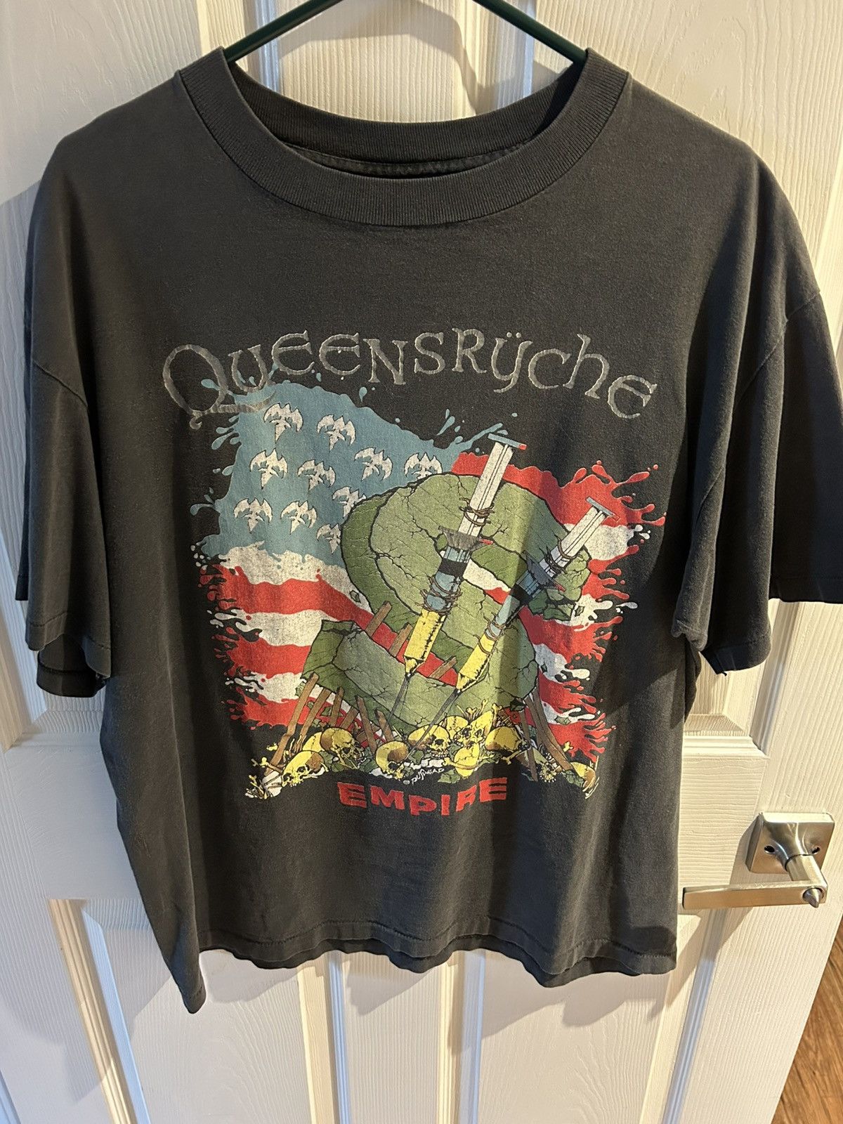 Queensrÿche Building Empires 1991 Vintage Graphic Band Tee