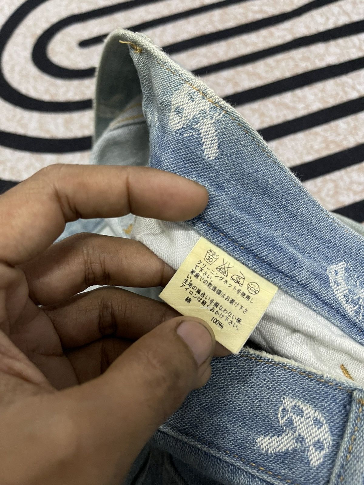 Issey Miyake 2000s ISSEY MIYAKE FULLPRINT MUSHROOM JEANS RARE Size US 30 / EU 46 - 10 Thumbnail
