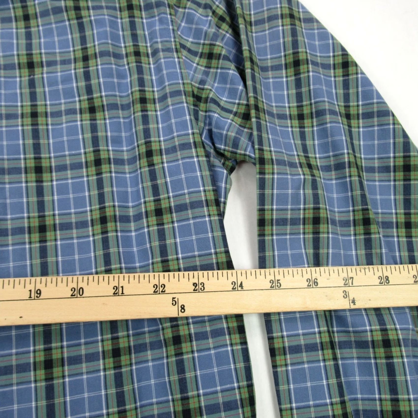 J.Crew VINTAGE J.Crew Shirt Mens Long Sleeve Blue Green Plaid Button Down Size US L / EU 52-54 / 3 - 7 Thumbnail