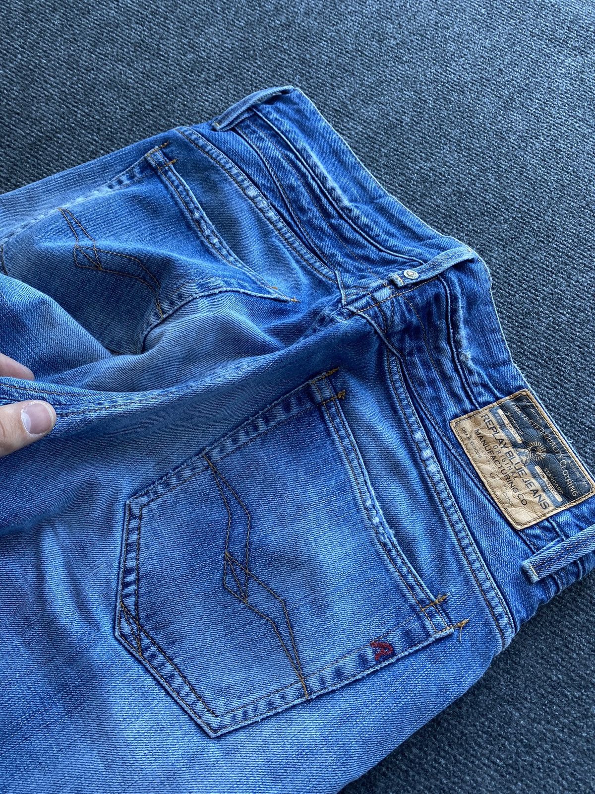 Replay 🔥Opium Punk Replay blue jeans 32 marnel washed faded Size US 32 / EU 48 - 15 Thumbnail