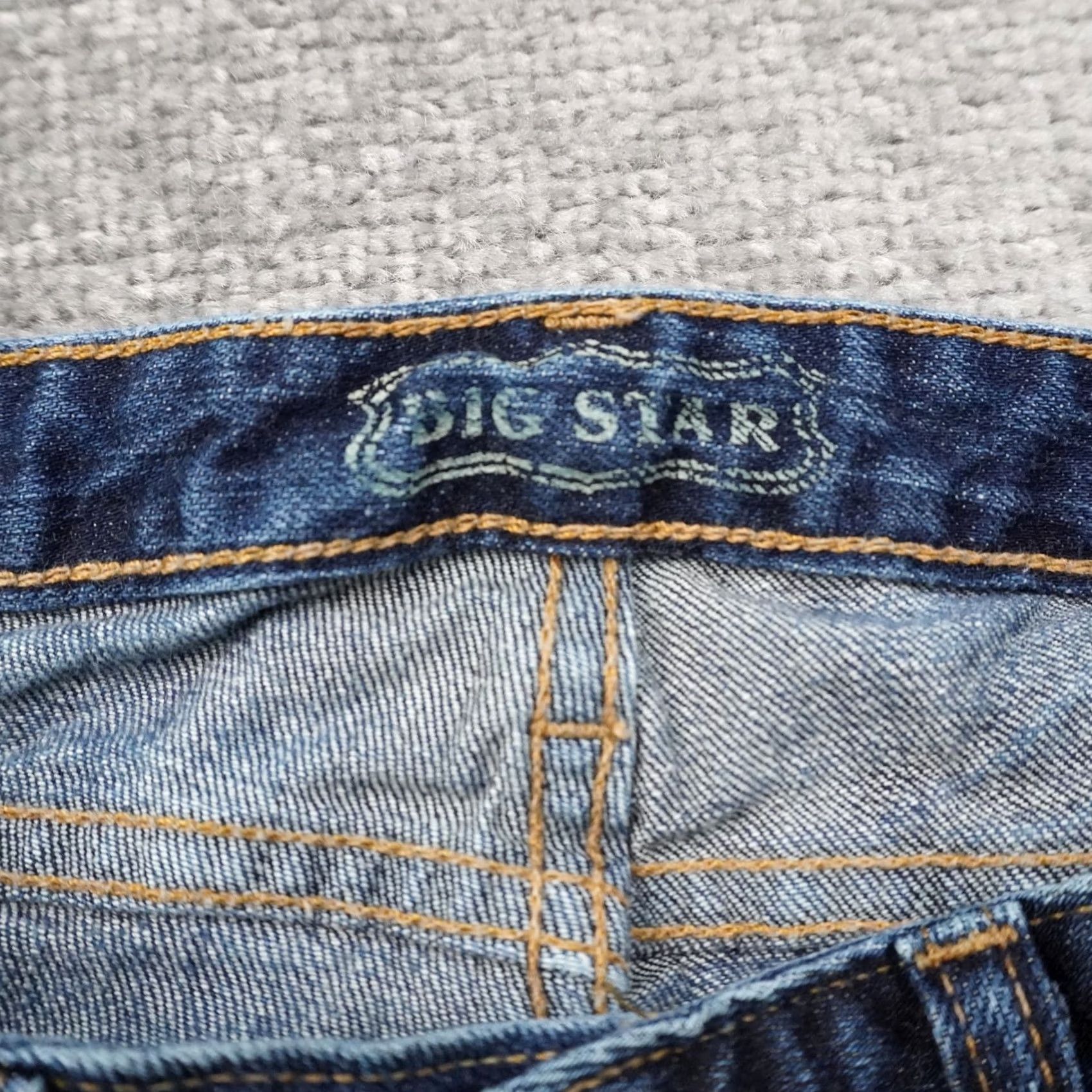 Denime Y2K Big Star Low Rise Bootcut Jeans Womens 29x31 Dark Wash Blue Denim Size 29" - 3 Thumbnail