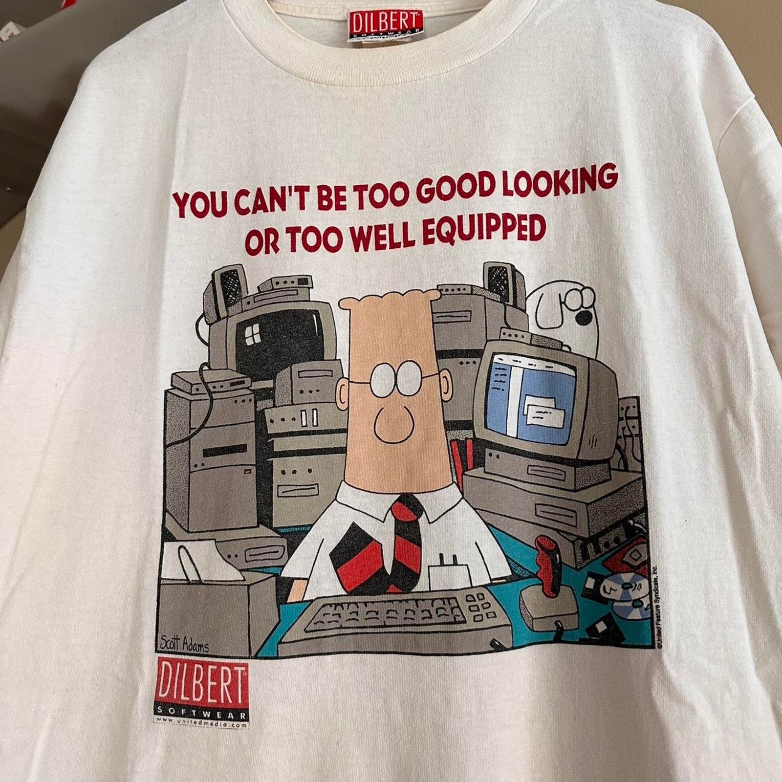 Vintage Vintage 90s Dilbert Cartoon Shirt Size US L / EU 52-54 / 3 - 2 Thumbnail