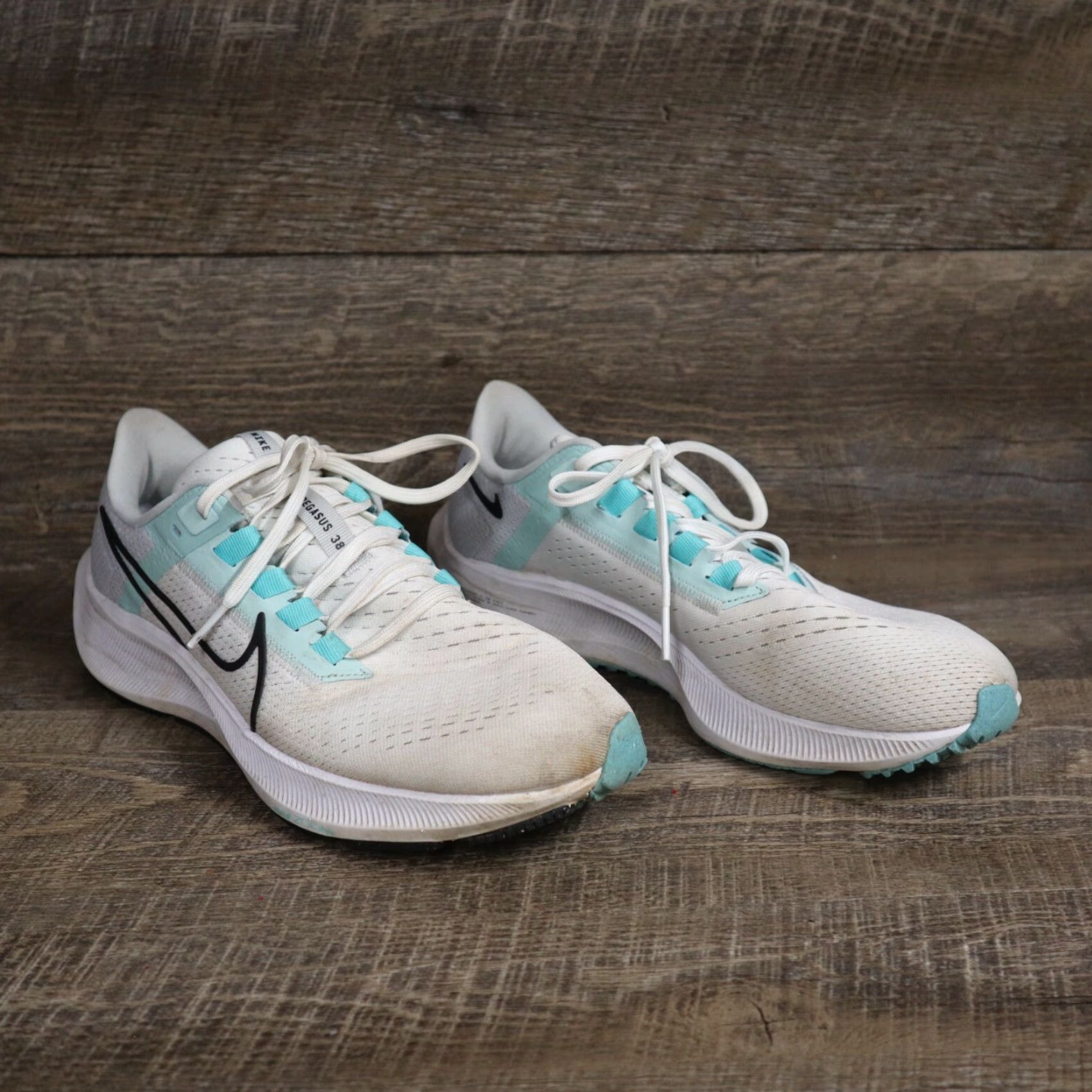 Nike Nike Air Zoom Pegasus 38 White Platinum Oil Grey Women’s Size 8.5 Size US 10 / IT 40 - 2 Thumbnail