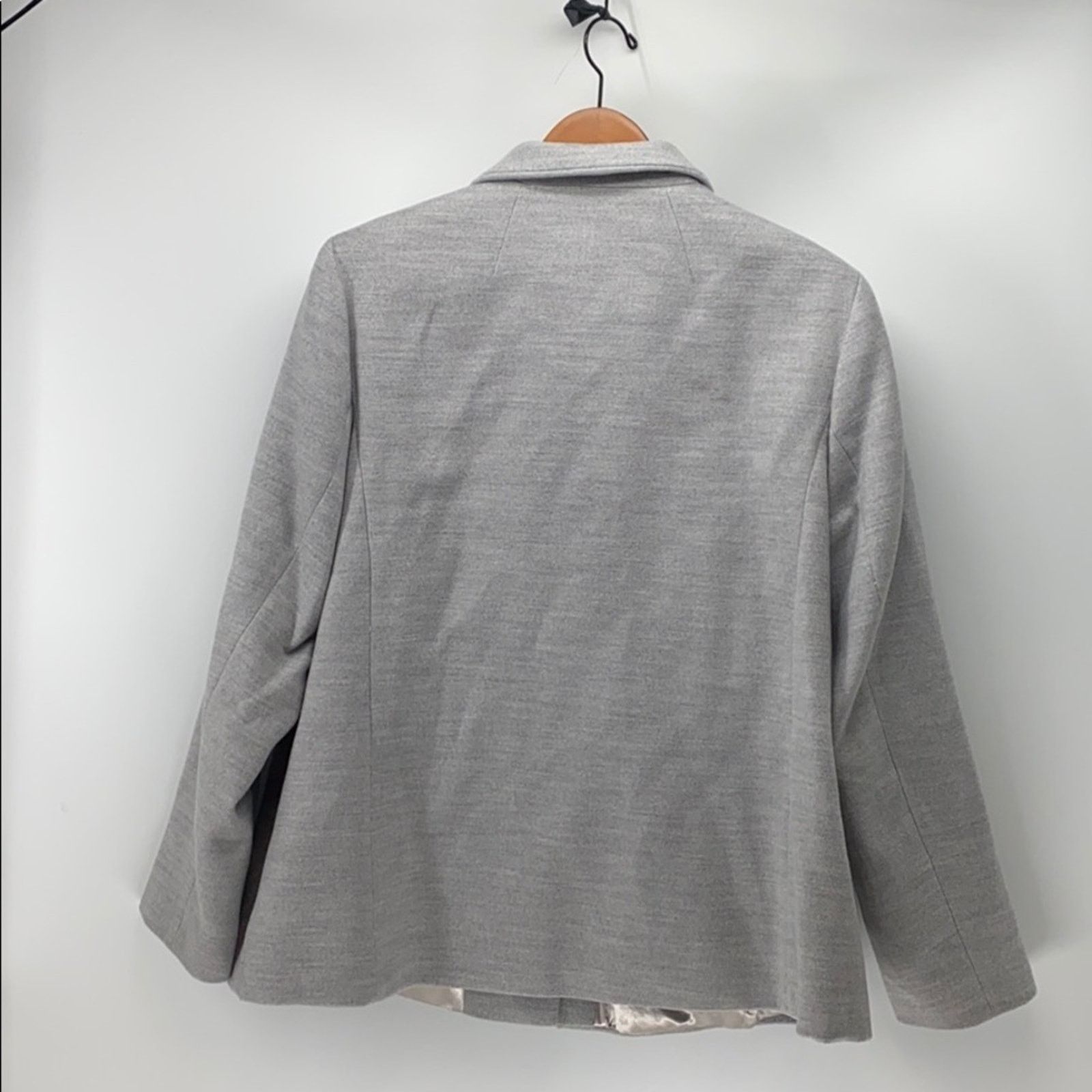 Lands' End Land’s End standard collard grey jacket minimalist size 18 Size XXL / US 16-18 / IT 52-54 - 8 Thumbnail
