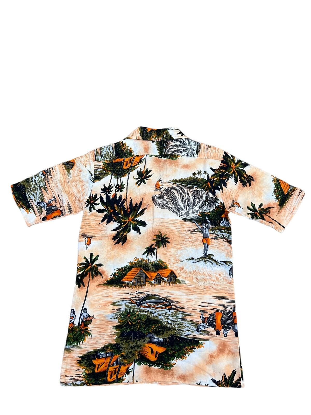 Japanese Brand × Vintage 60s 70s Hawaiian Shirt Lincoln Fisherman Island Size US S / EU 44-46 / 1 - 2 Thumbnail