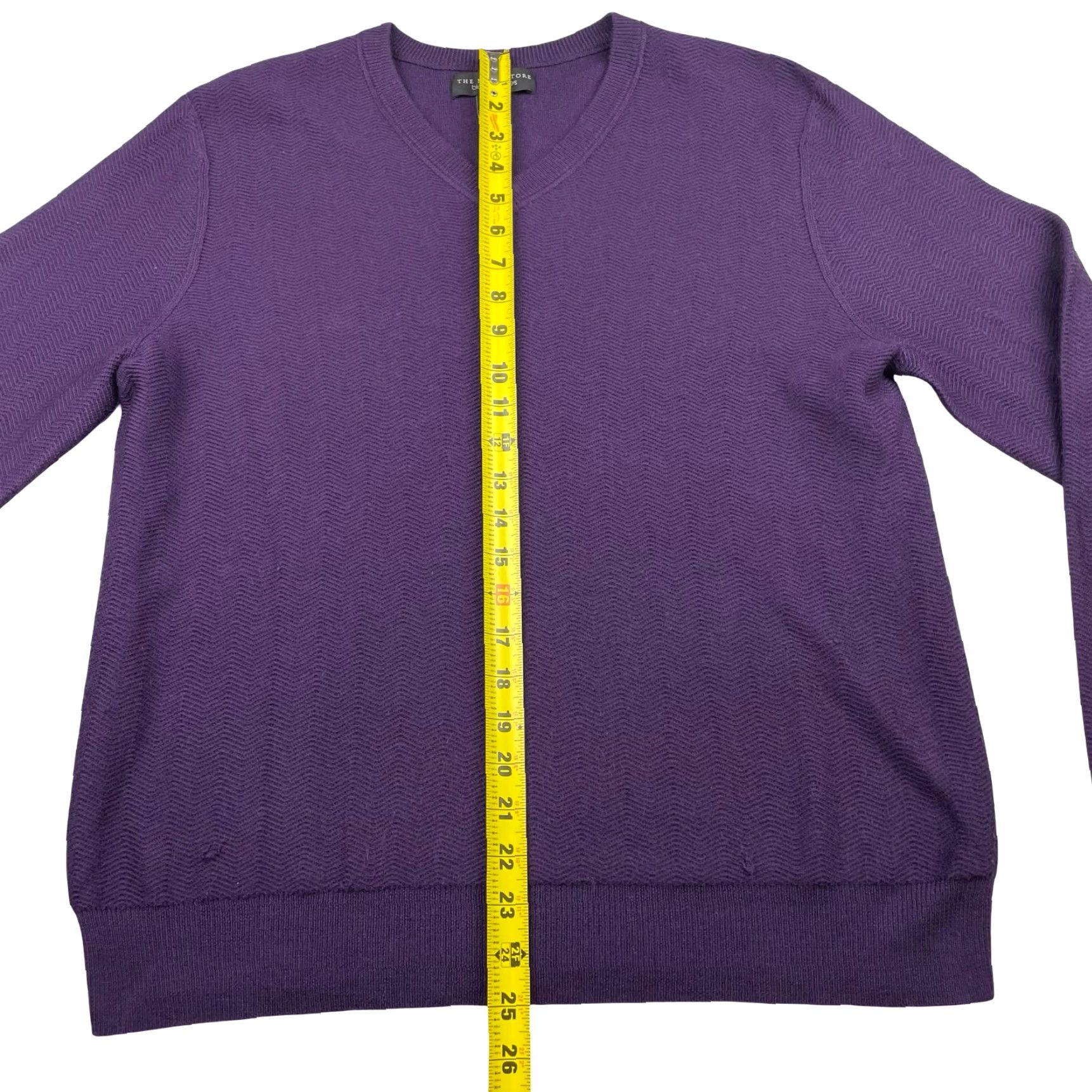 Bloomingdale's Bloomingdales Men's Sweater Large Purple 100% Wool V-Neck Pullover Size US L / EU 52-54 / 3 - 4 Thumbnail