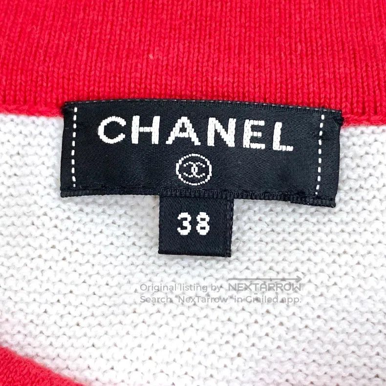 Chanel Chanel White logo letter inlaid cashmere round neck single Size XS / US 0-2 / IT 36-38 - 6 Thumbnail