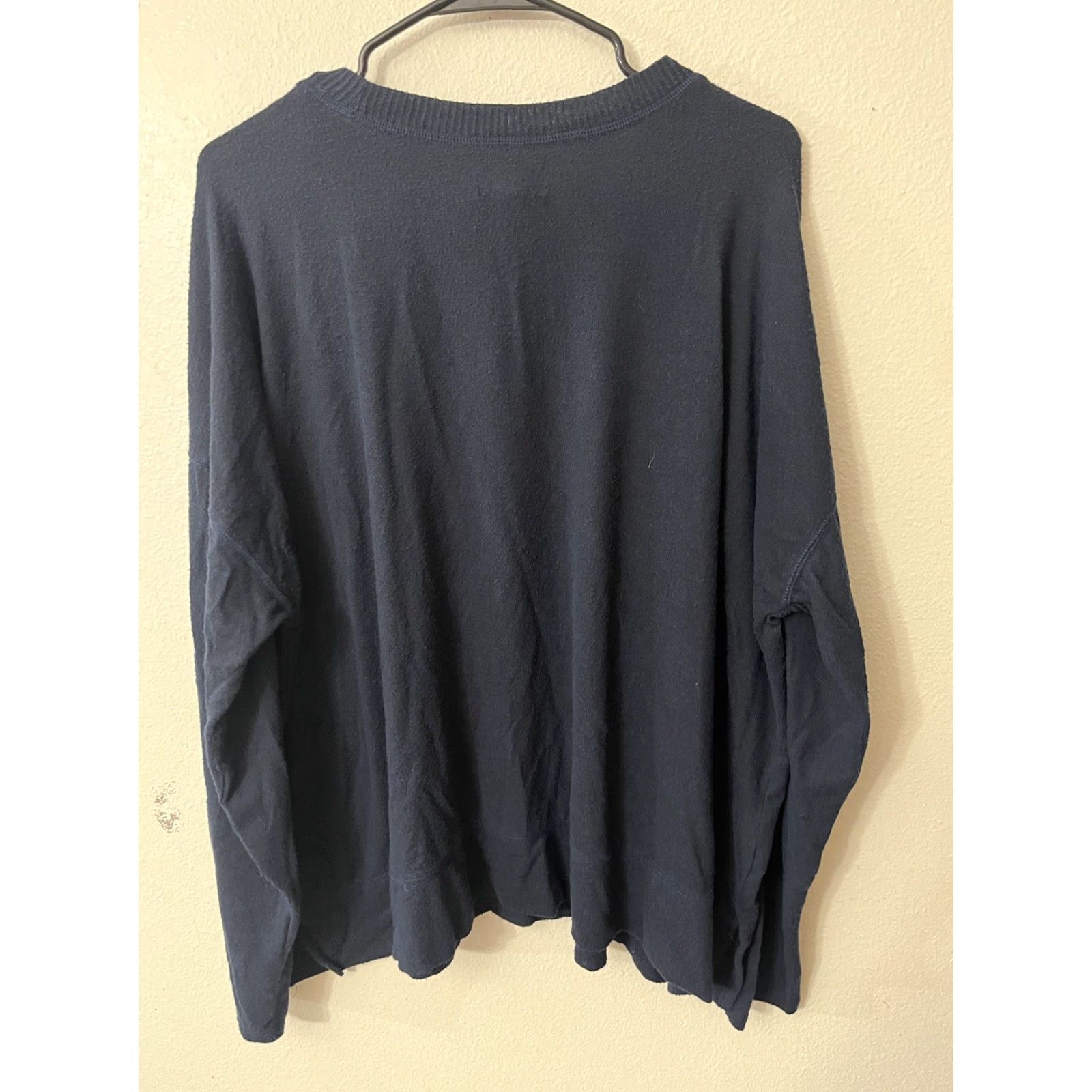 Lucky Brand Lucky Brand Sweater Top Crew Neck Lightweight 2XL Navy Blue Women Pullover Knit Casual Slits Classic Cozy Fall Winter Size XXL / US 16-18 / IT 52-54 - 3 Thumbnail