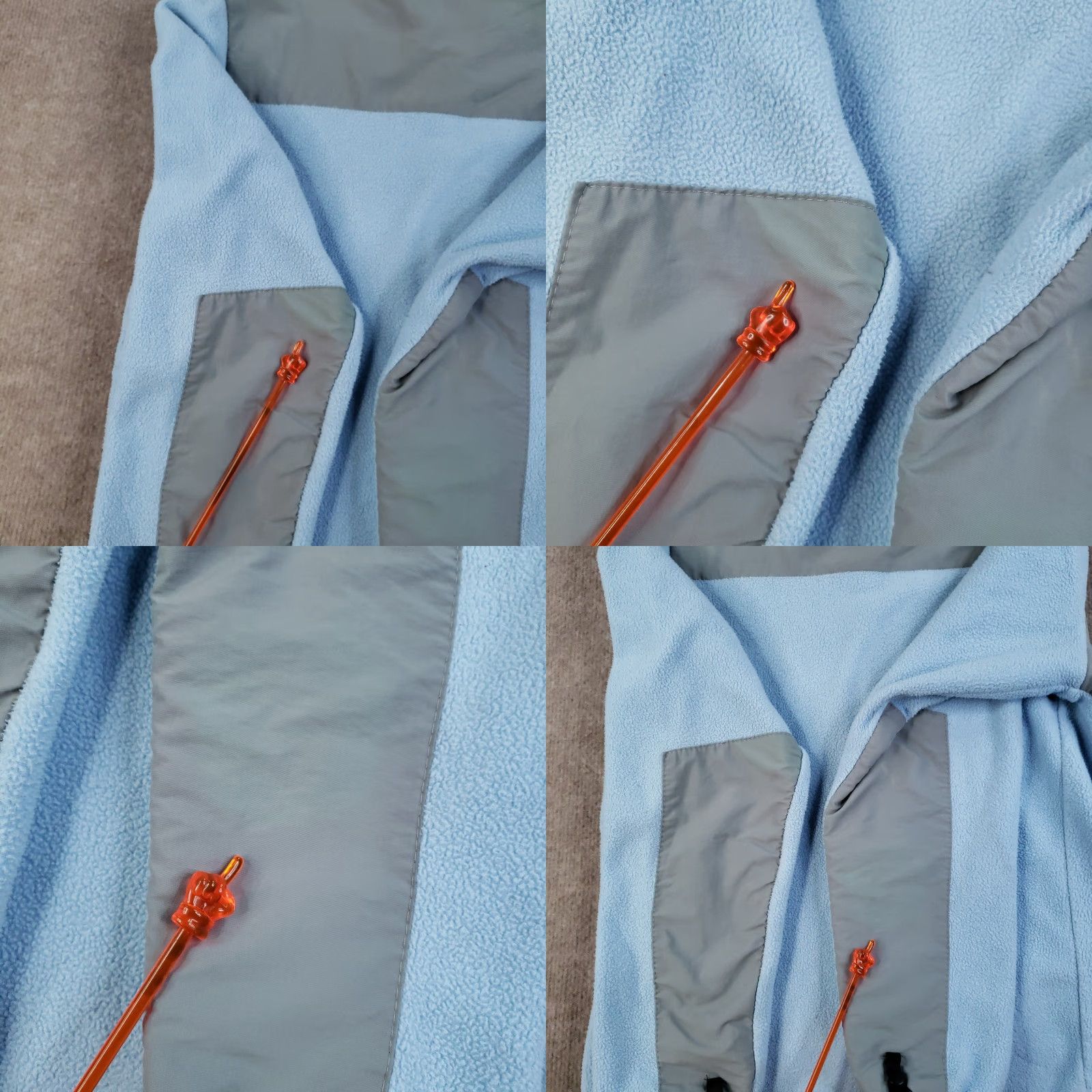The North Face VINTAGE The North Face Denali Jacket Womens Small Blue Gray Full Zip Mock Neck Fleece Zz Size S / US 4 / IT 40 - 10 Thumbnail