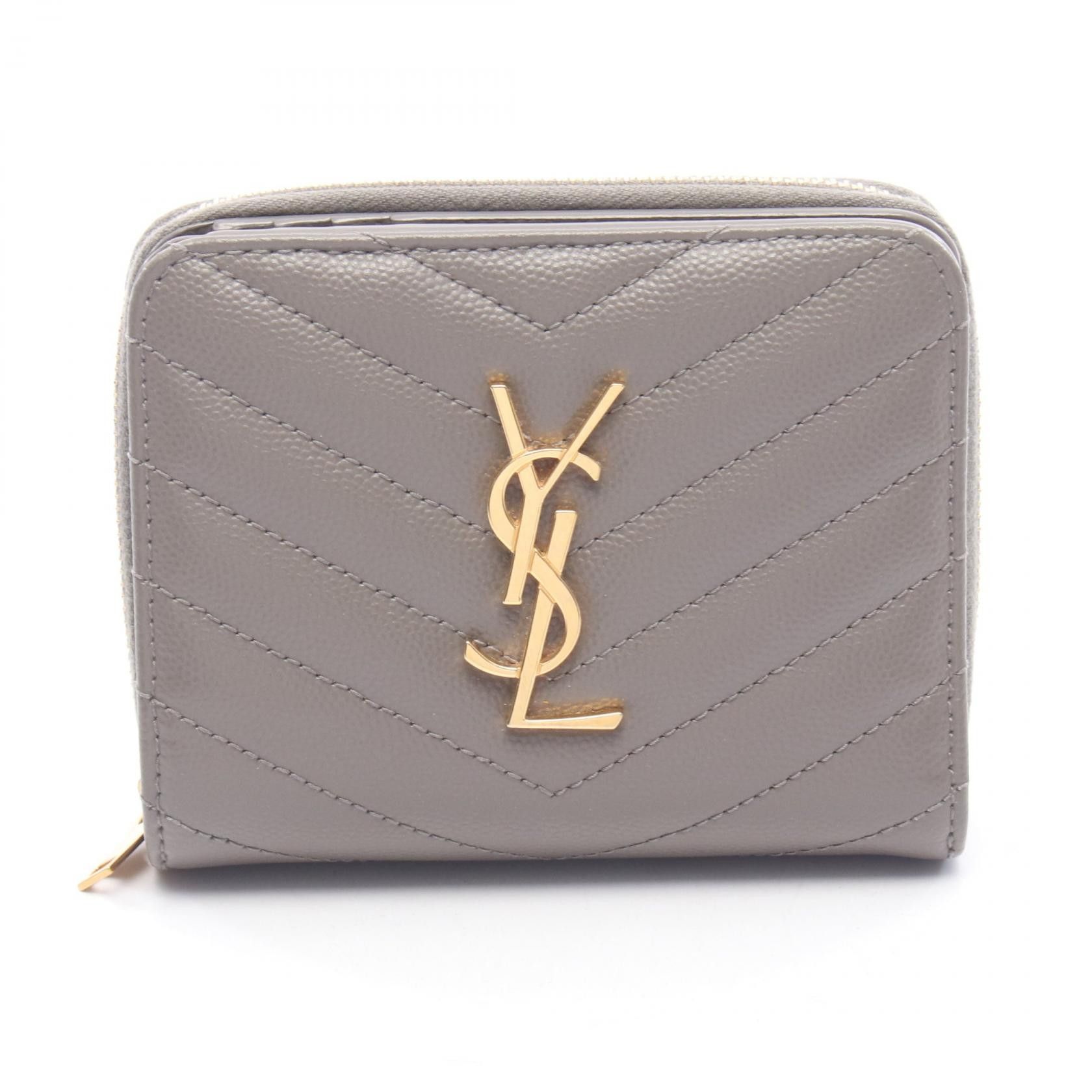 Yves Saint Laurent Yves Saint Laurent Saint Laurent Paris Monogram Leather Wallet Leather Short Wallet 668288 DUTY FREE for USA Size ONE SIZE - 1 Thumbnail