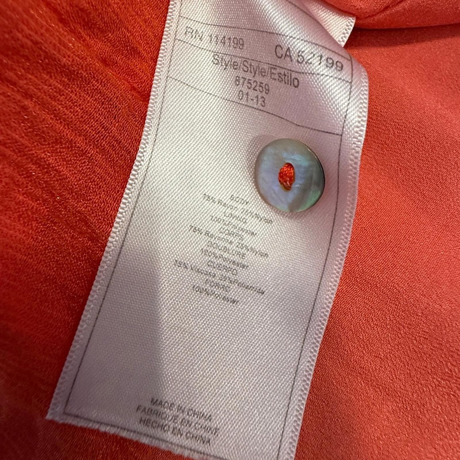 Quiksilver Quick Silver reddish orange beachy shirt dress lace SZ LG Size L / US 10 / IT 46 - 10 Thumbnail