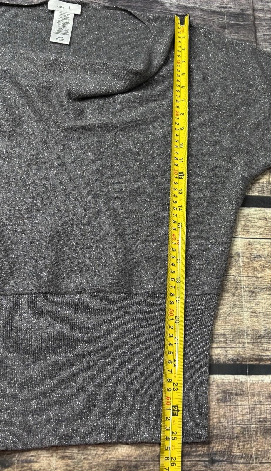 Other Kate Hill Sweater Womens Medium Wool Cashmere Blend Metallic Size M / US 6-8 / IT 42-44 - 8 Thumbnail