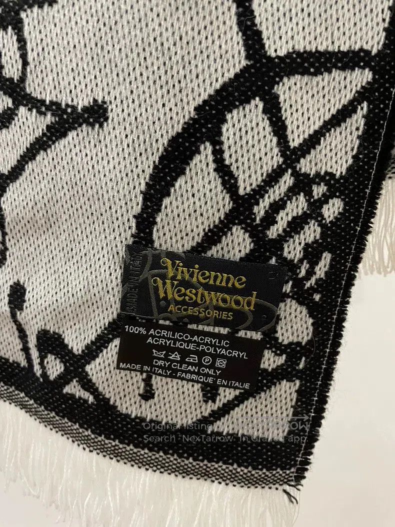Vivienne Westwood Vivienne Westwood Wool Saturn Logo Scarf. Size ONE SIZE - 2 Thumbnail