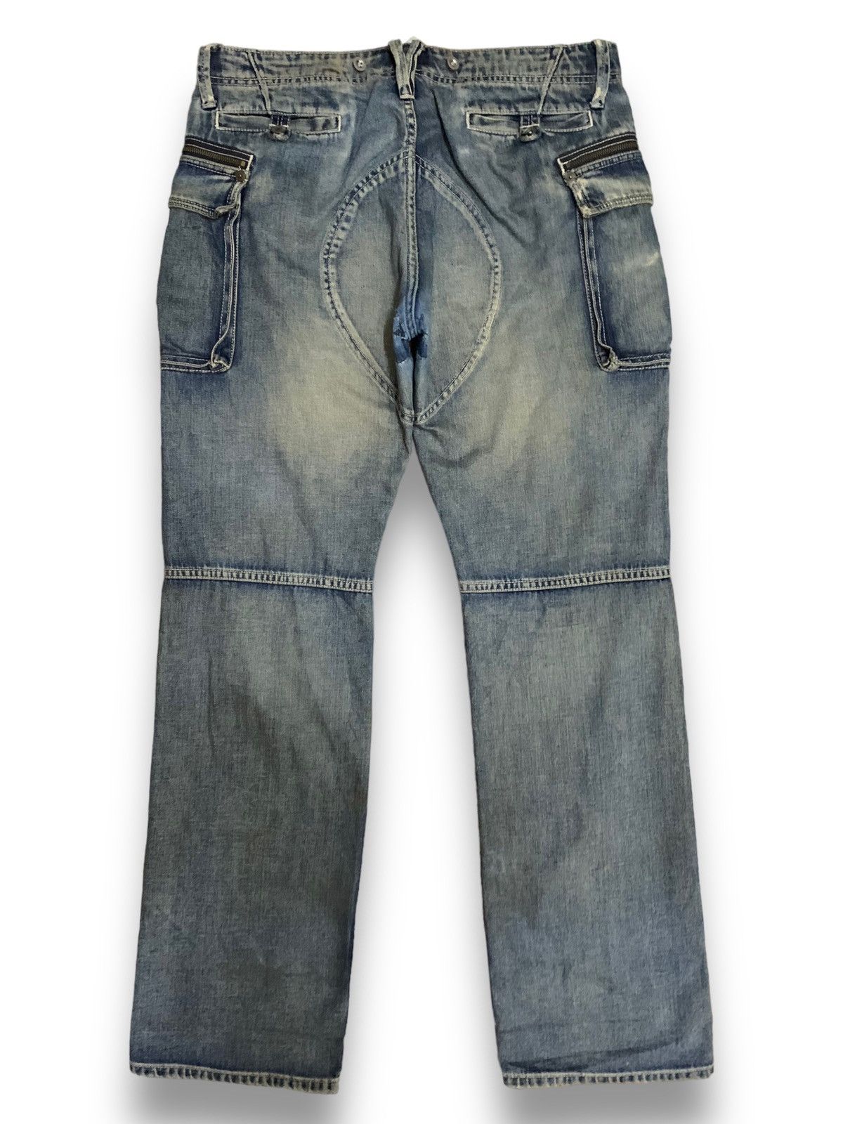 Japanese Brand Vintage Japanese Brand Mud Wash Baggy Fatigue Bush Jeans Size US 34 / EU 50 - 2 Thumbnail