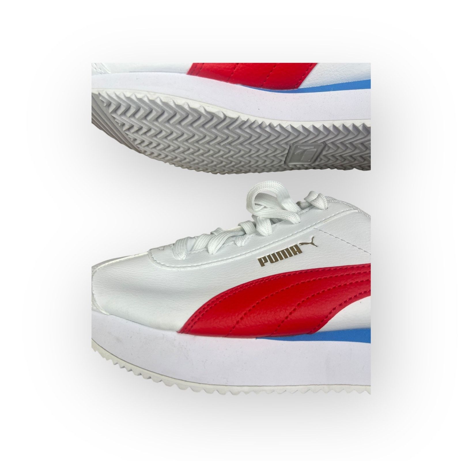 Puma Puma Turino Platform Sneakers Red White and Blue NWOT Size US 8.5 / IT 38.5 - 4 Thumbnail