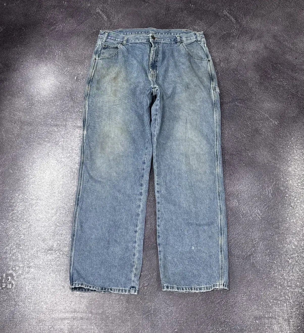 Dickies × Vintage Vintage Dickies American Blue Denim Work Hype Baggy Jeans Size US 38 / EU 54 - 2 Thumbnail