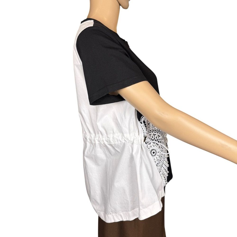 Other NWT New $99 Gabby Isabella Pointelle Flower Cotton Blouse S Size L / US 10 / IT 46 - 3 Thumbnail