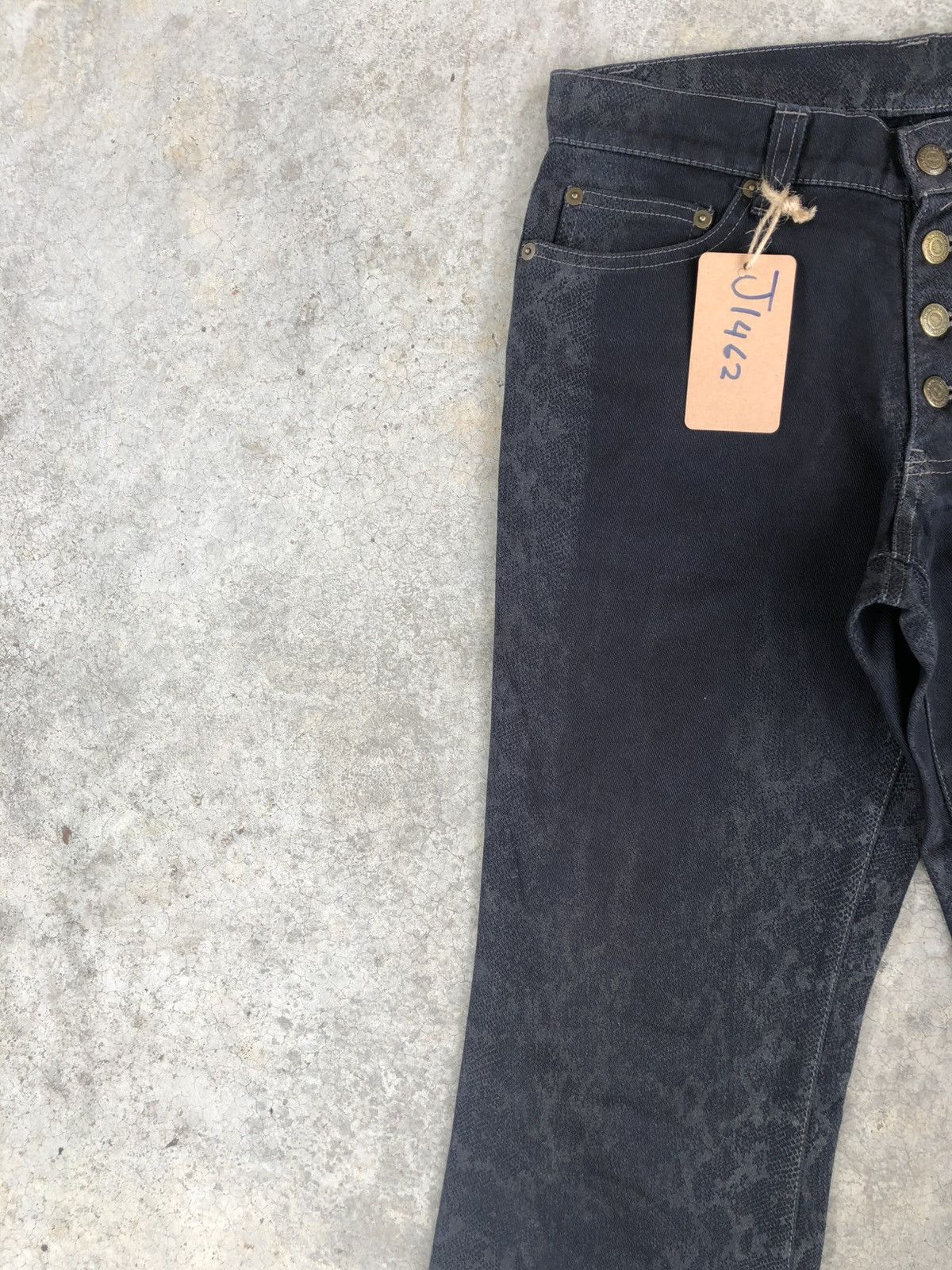 Tornado Mart Tornado Mart Flared Jeans Snake Skin Wax Jeans Size US 29 - 4 Thumbnail