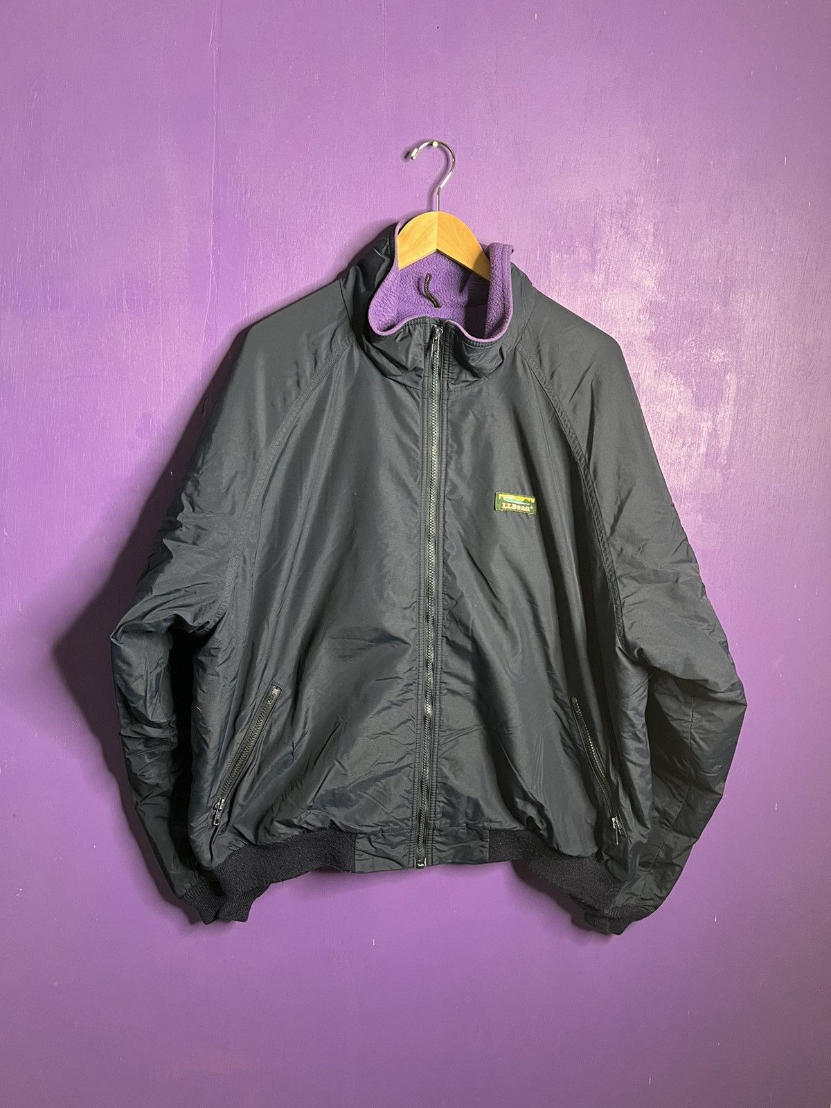 L.L. Bean × Vintage Vintage 90s LL Bean fleece lined windbreaker jacket Size US XL / EU 56 / 4 - 1 Thumbnail