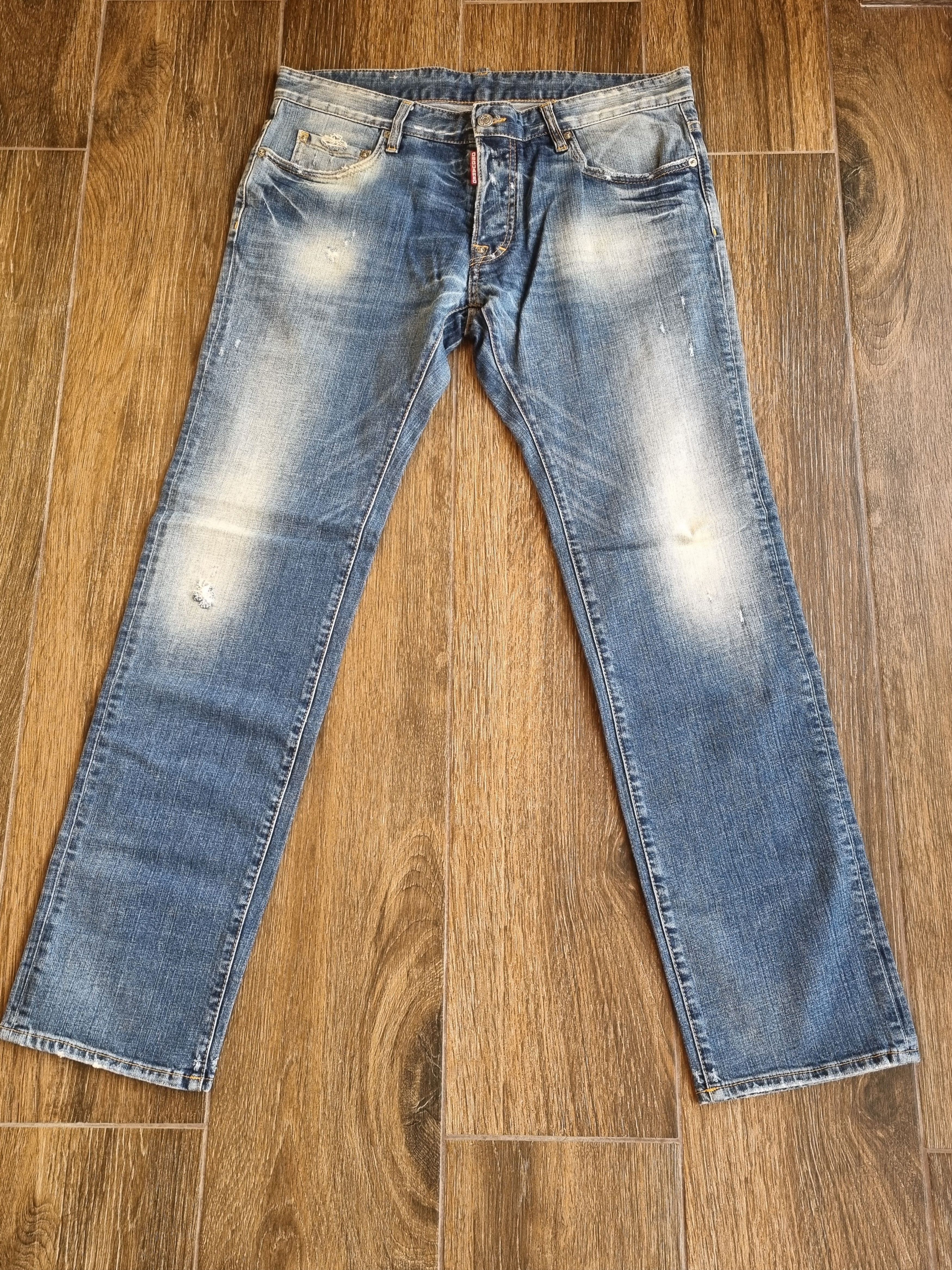 Dsquared2 'It's A Hard Knock Life' Slim Stonewashed Distressed Jeans Size US 34 / EU 50 - 1 Thumbnail