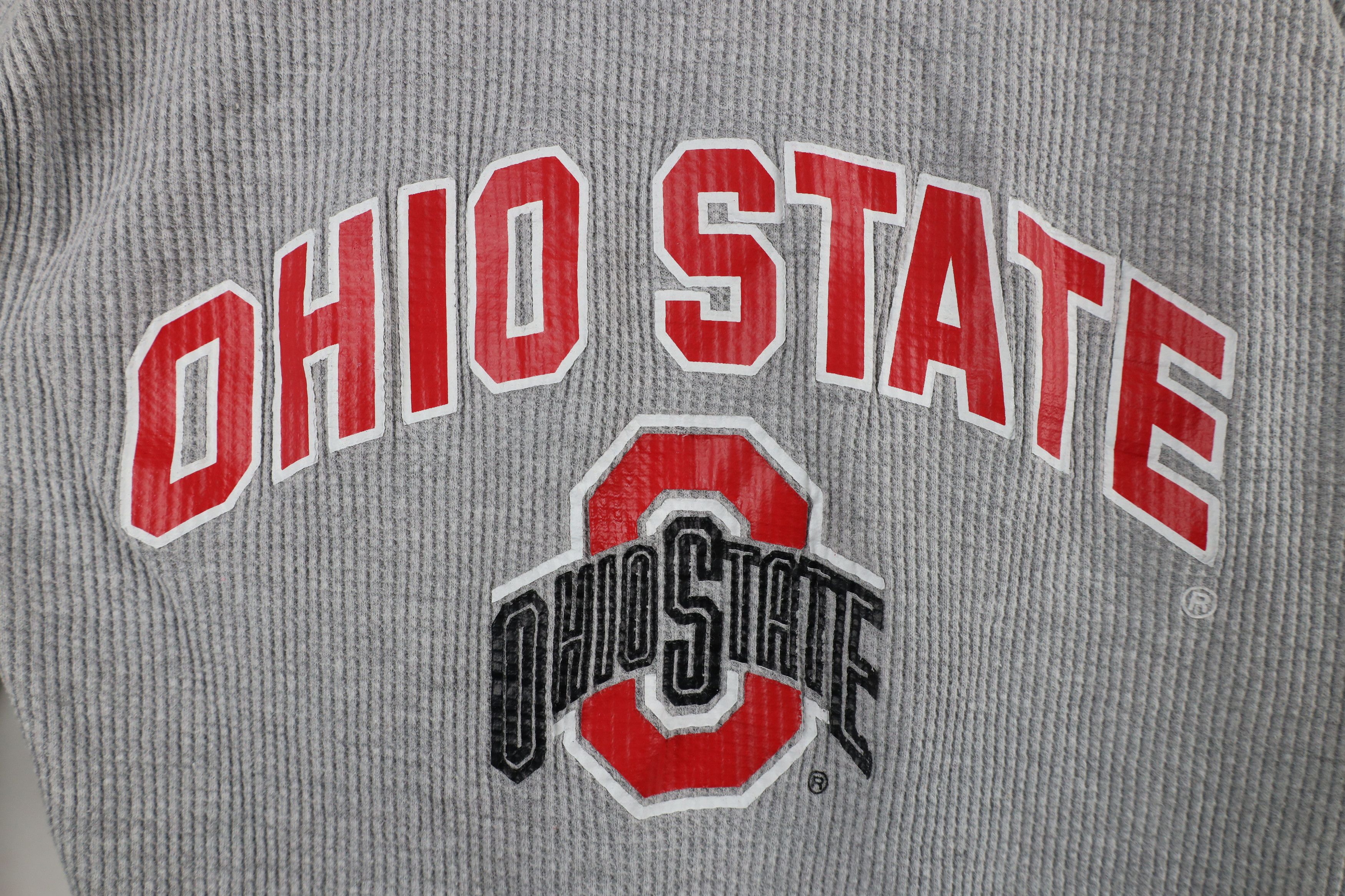 Vintage Vintage 90s University Long Sleeve Thermal Waffle T-Shirt Size US M / EU 48-50 / 2 - 4 Thumbnail