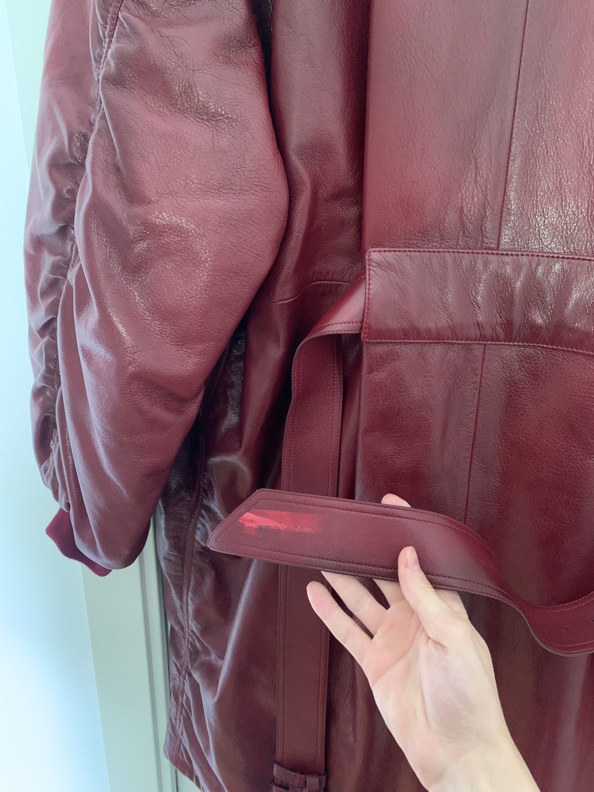 Prada × Raf Simons Prada by raf Simons runway fw22 red goat leather bomber Size US L / EU 52-54 / 3 - 13 Thumbnail