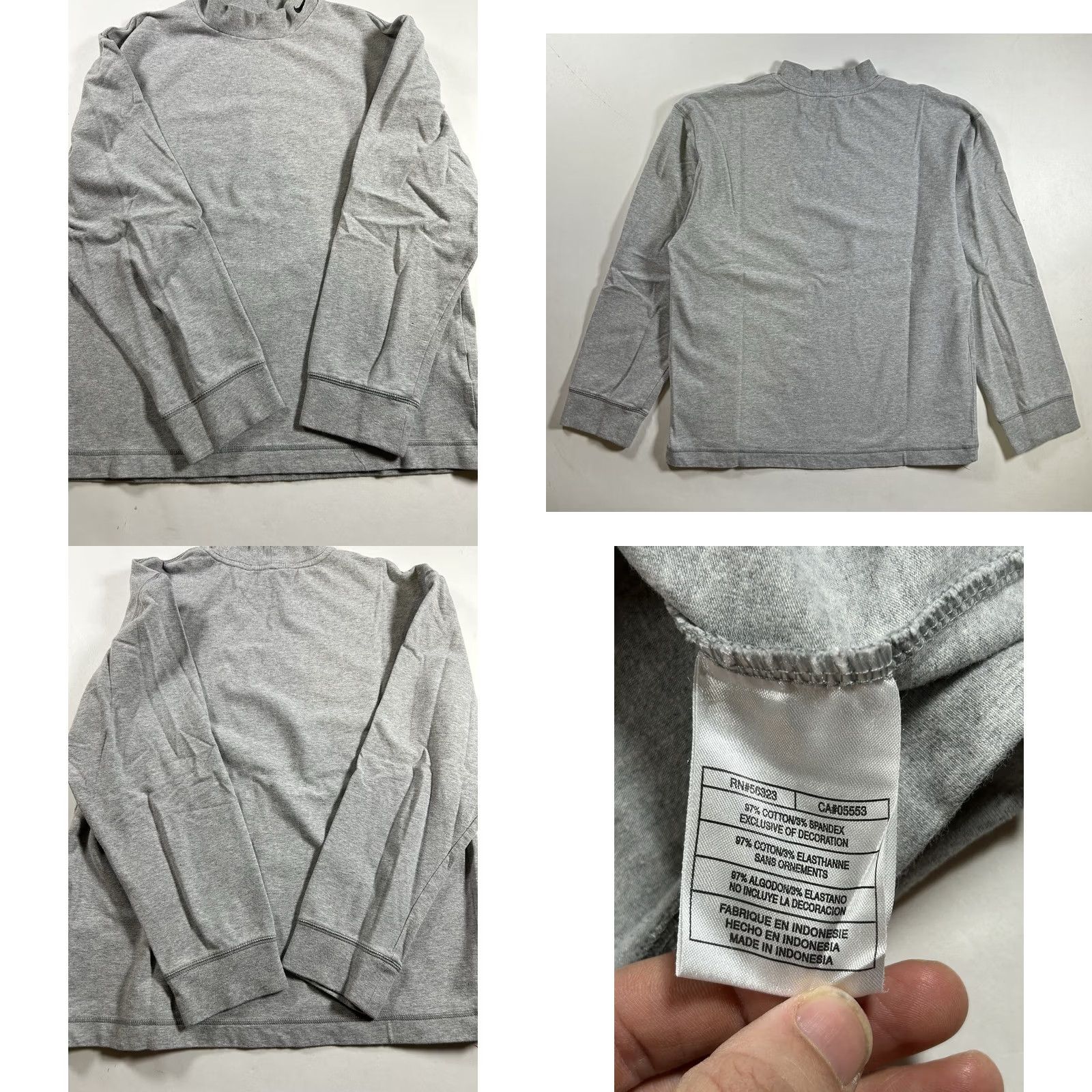 Nike VINTAGE 00s Nike Swoosh Embroidered Mock Neck Long Sleeve Shirt Small Blue Size US S / EU 44-46 / 1 - 8 Thumbnail