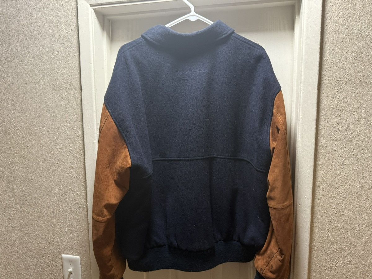 Mercedes-Benz Mercedes Benz Jacket Men’s L Blue Brown Leather Wool Bomber Size US L / EU 52-54 / 3 - 2 Thumbnail