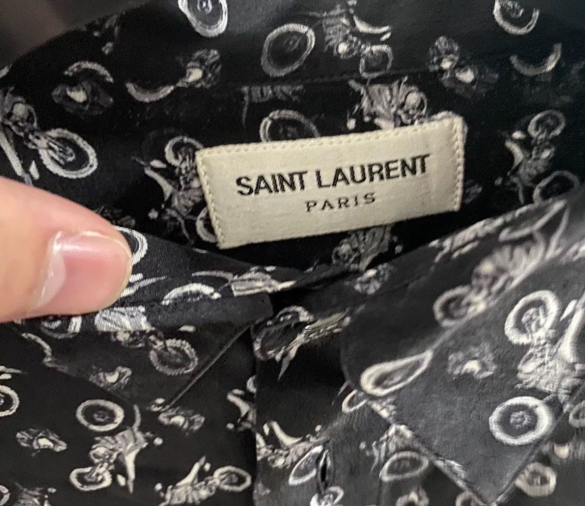Saint Laurent Paris × Yves Saint Laurent Saint Laurent slp18FW motorcycle shirt2412-Nextarrow Size US S / EU 44-46 / 1 - 3 Thumbnail