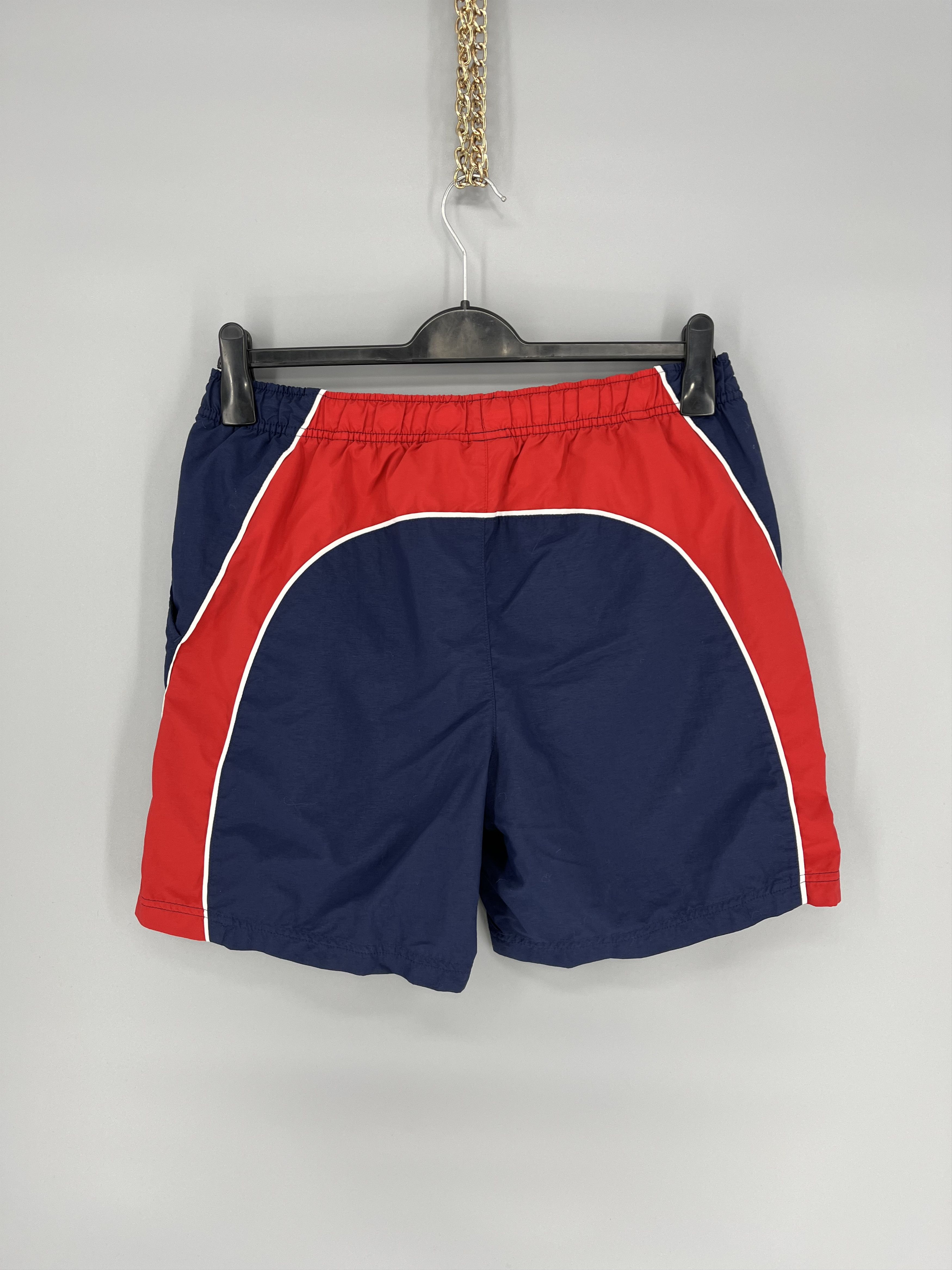 Nike × Vintage 90s Vintage Nike Black Nylon Mini Swoosh Shorts Travis Style Size US 34 / EU 50 - 9 Thumbnail