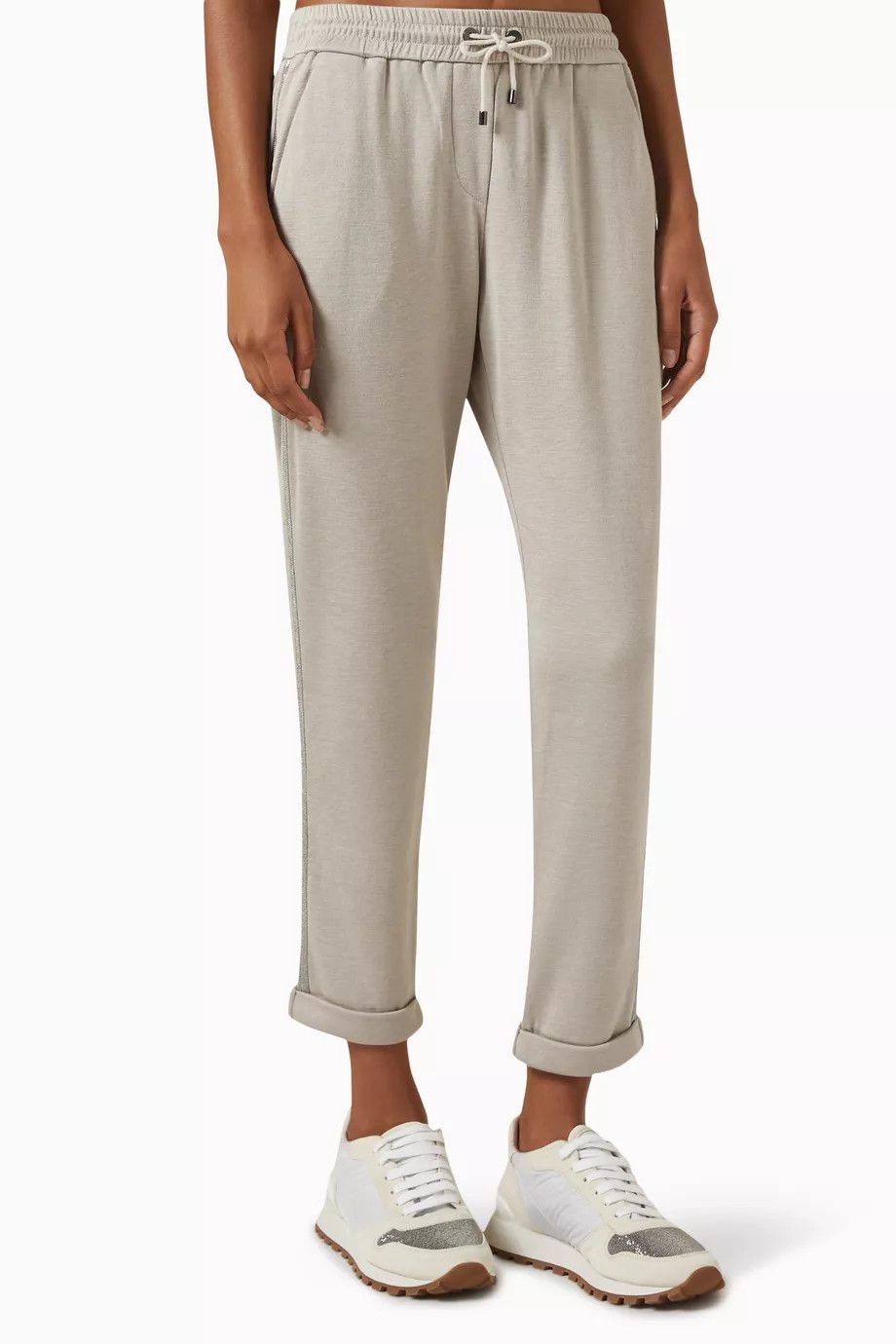 Brunello Cucinelli o1w1db10825 Woman Sport Pants in Open Green Size 27" / US 4 / IT 40 - 1 Thumbnail