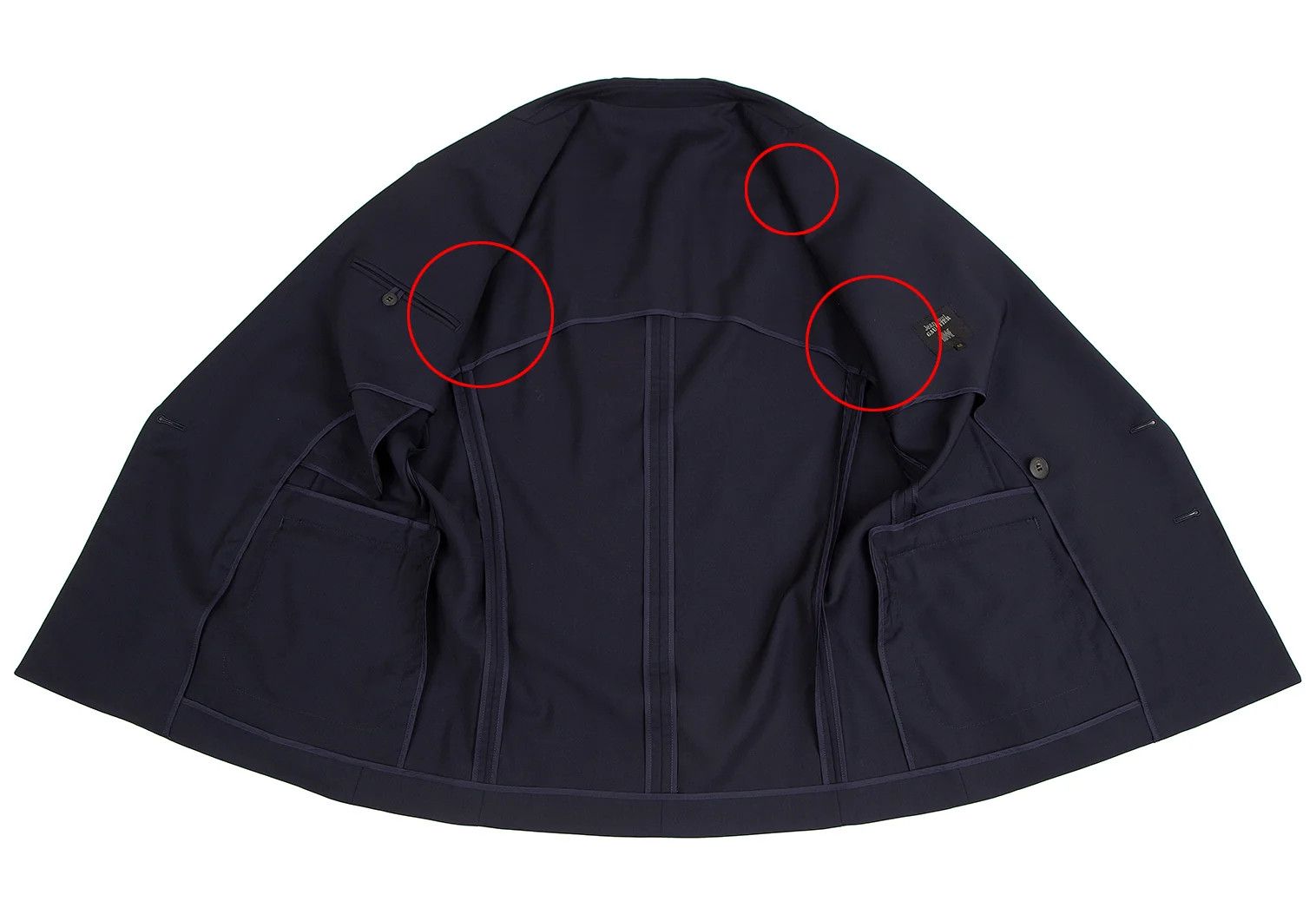 Jean Paul Gaultier Wool Peak Lapel Double Jacket in Navy, Size M Size US M / EU 48-50 / 2 - 13 Thumbnail