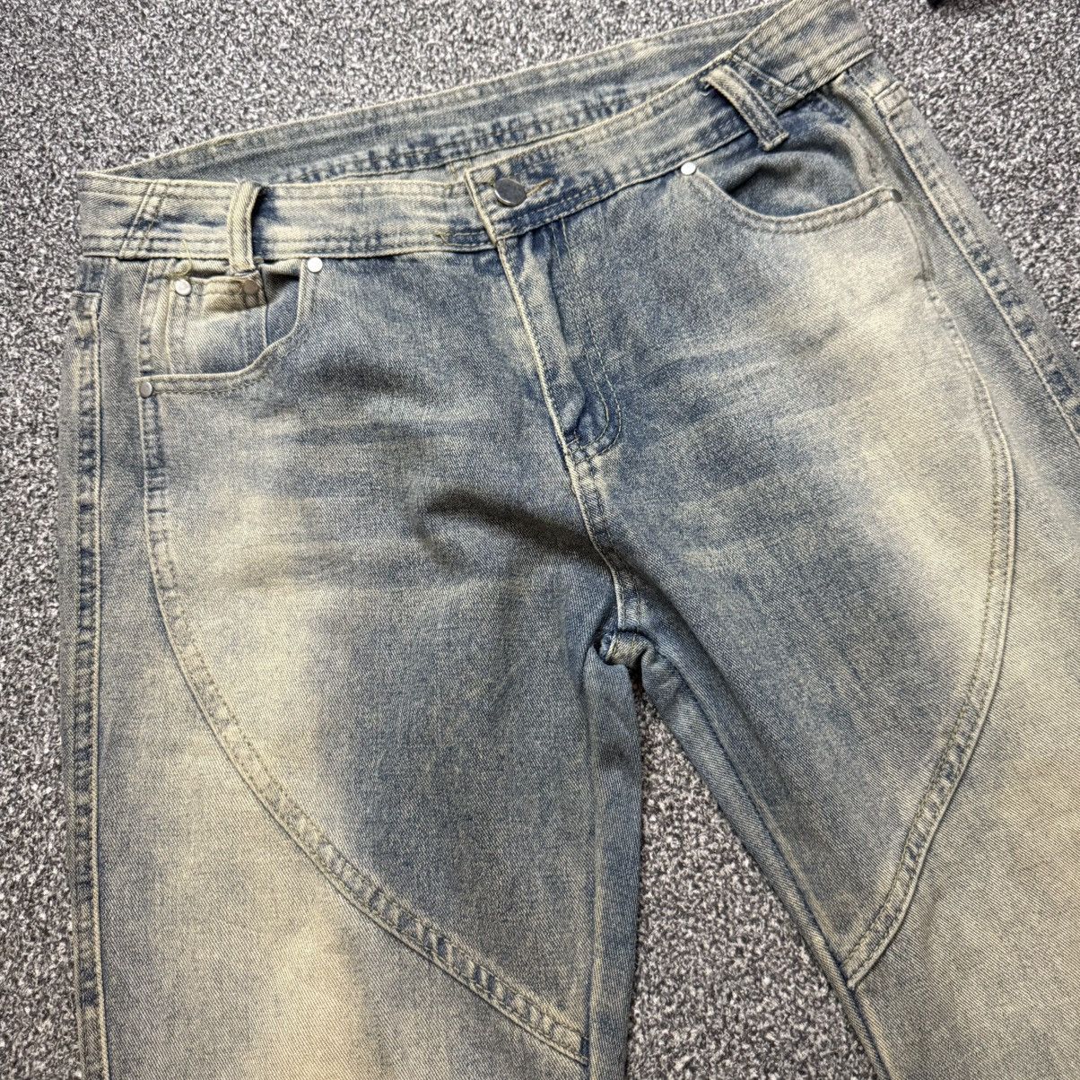 Tornado Mart 🔥🔥🇯🇵 90s Japanese Dirty Faded Flared Jeans Size US 33 - 3 Thumbnail