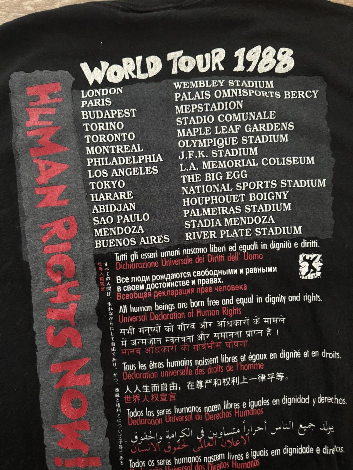 Reebok Human Rights Now! Reebok 1988 World Tour Concert Tee Large Size US L / EU 52-54 / 3 - 19 Thumbnail