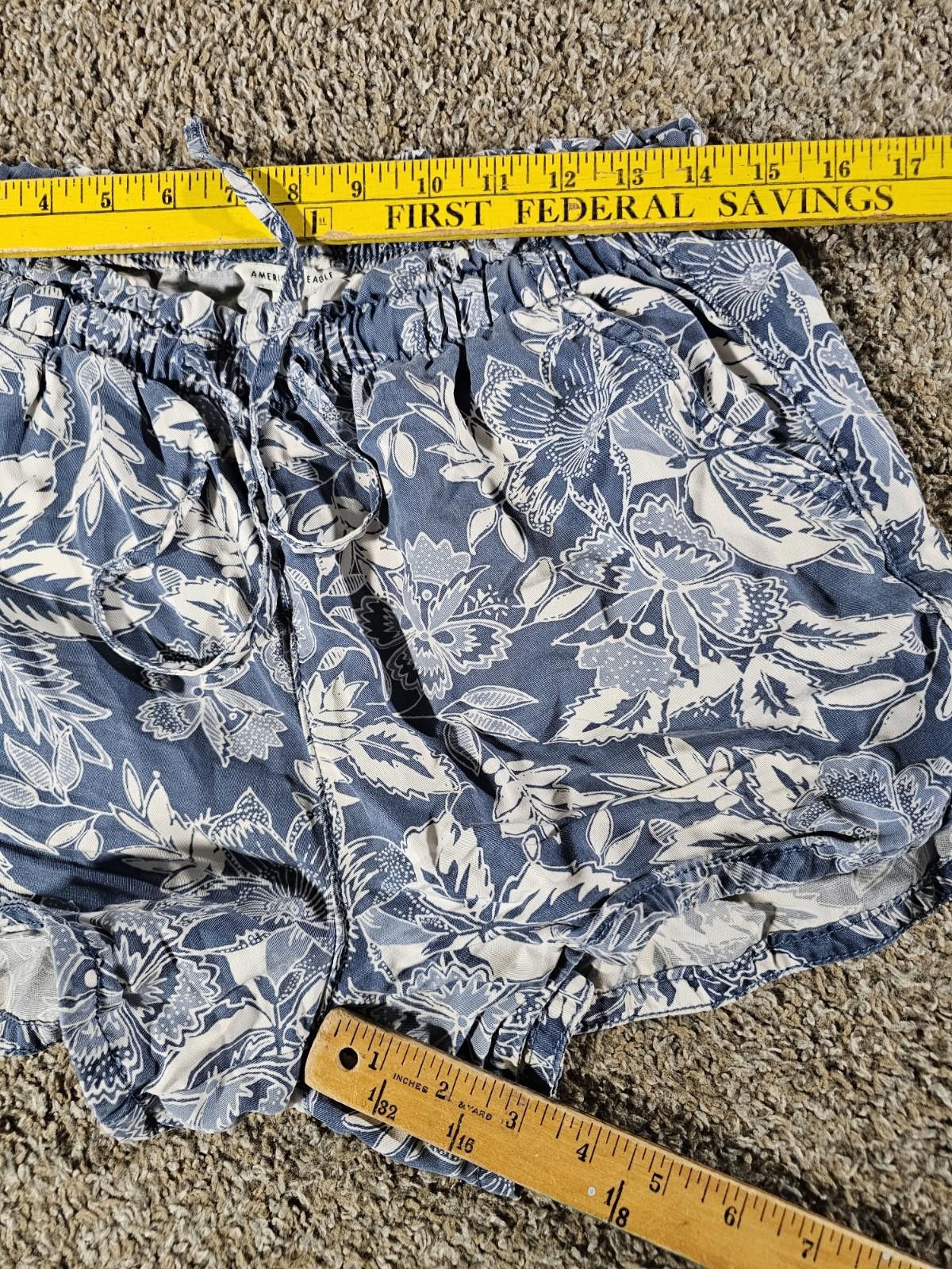 American Eagle Outfitters American Eagle Womens Shorts Floral Size M Drawstring Hirise Size 32" / US 10 / IT 46 - 4 Thumbnail