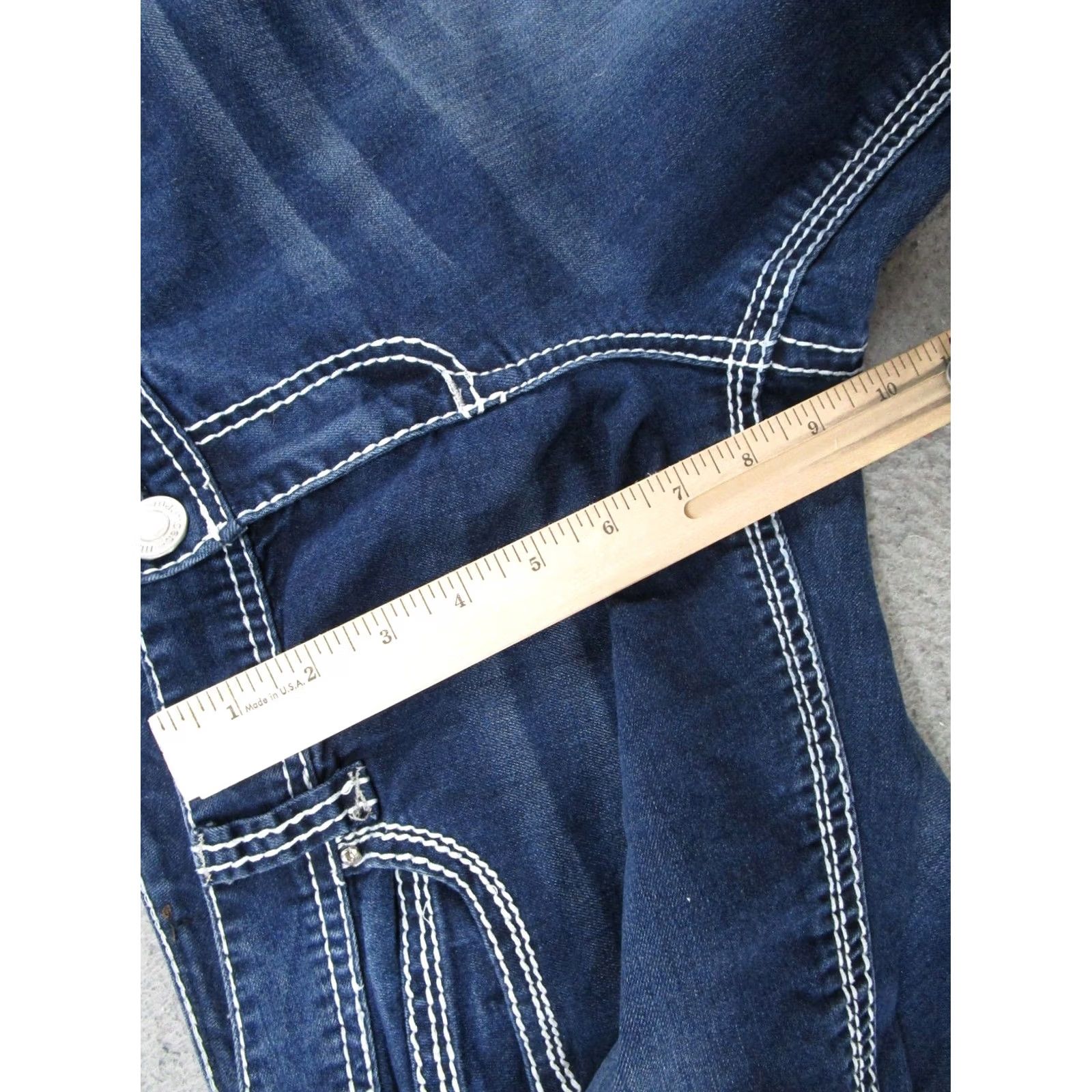 Vintage Maurices Dark Wash Stretch Denim Skinny Jeans Womens Size L Short Low Rise Blue 5-Pocket Design Skinny Jeans Women’s Maurices Shirts Hats Etc? Size 36" / US 14 / IT 50 - 6 Thumbnail