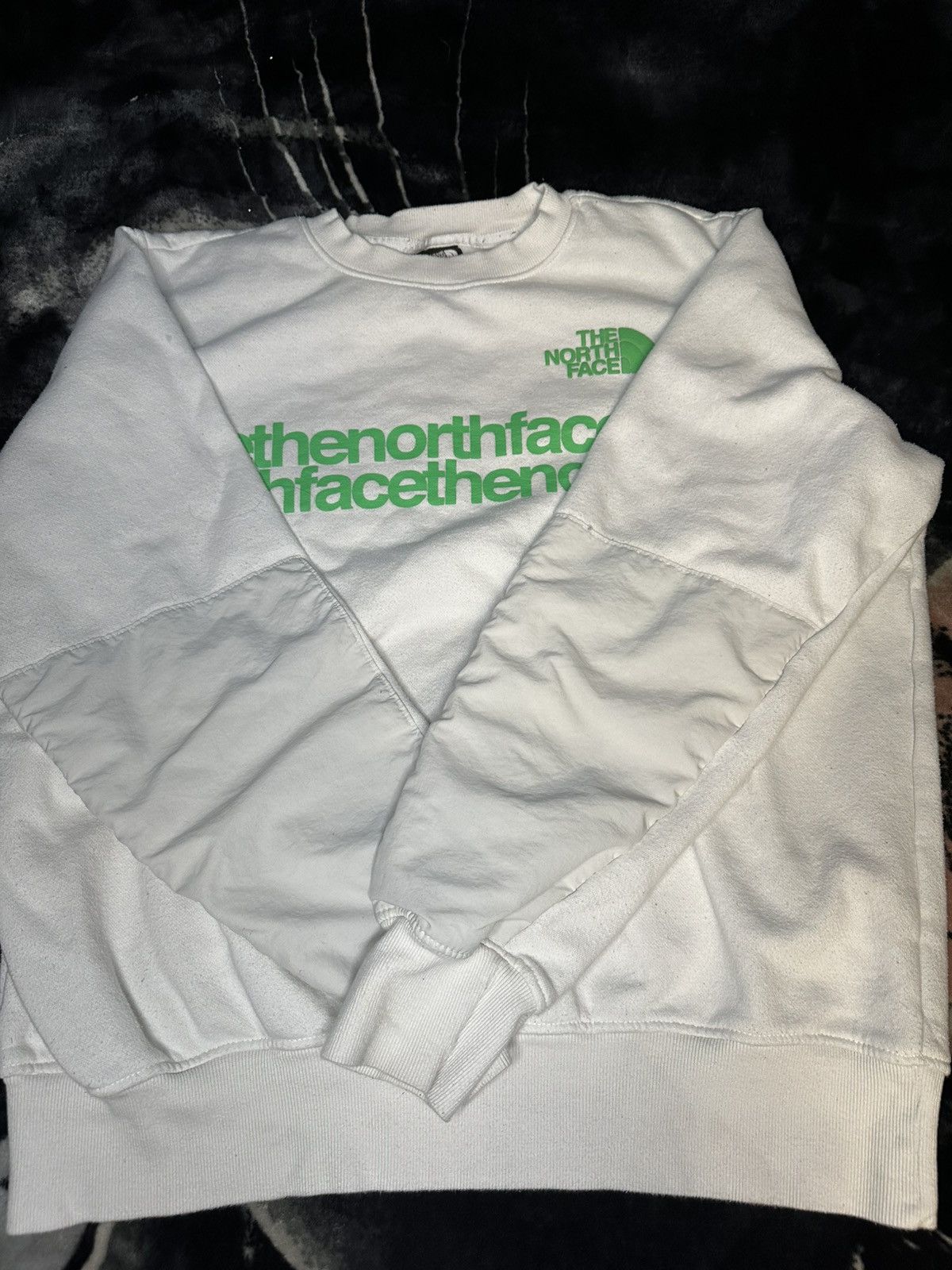 The North Face North Face White Green Crewneck Size US L / EU 52-54 / 3 - 2 Thumbnail