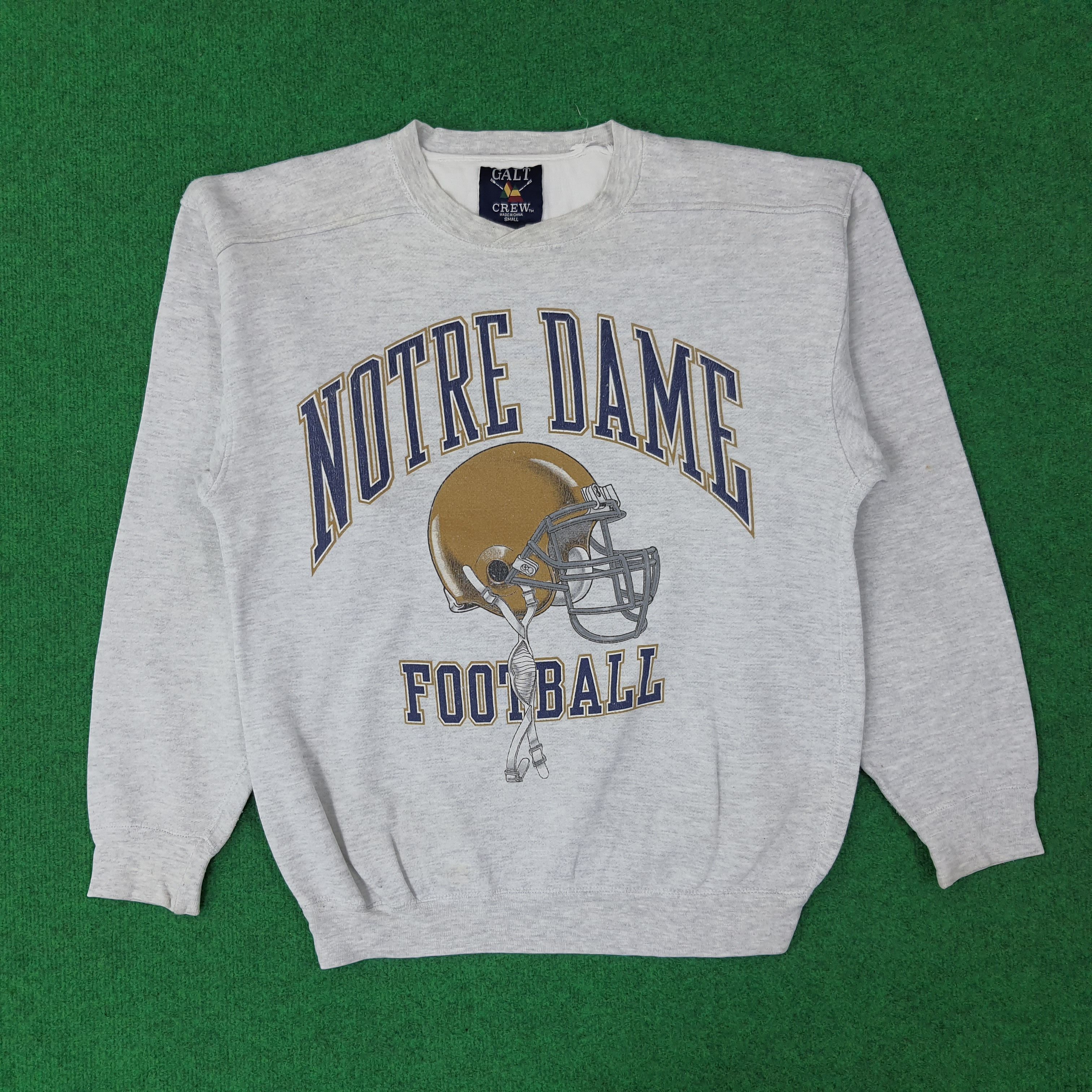 Galt Crew Vintage Notre Dame America Football NFL Sweatshirt C256N14 Size US M / EU 48-50 / 2 - 1 Thumbnail