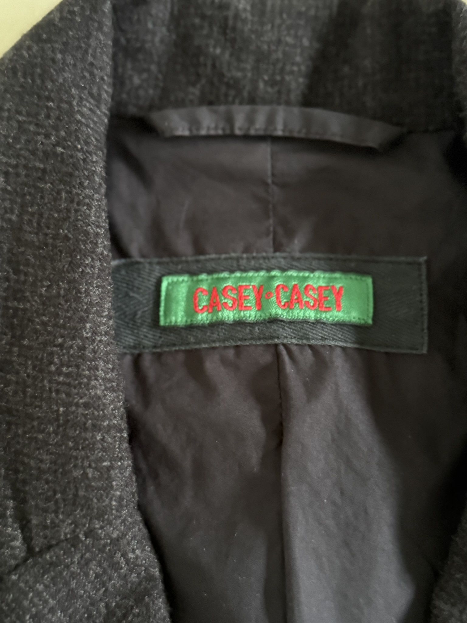 Casey Casey Wool Plaid Gray Charcoal Coat / Suit Size M Size 38R - 2 Thumbnail