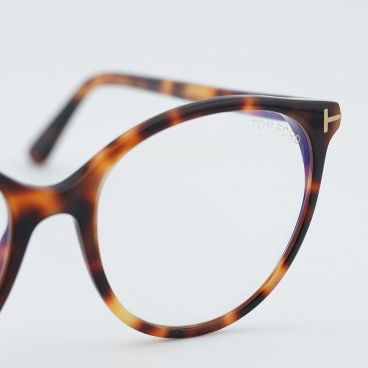 Tom Ford Tom Ford FT5742-B 053 Eyeglasses Havana 53mm Round Frame Size ONE SIZE - 3 Thumbnail