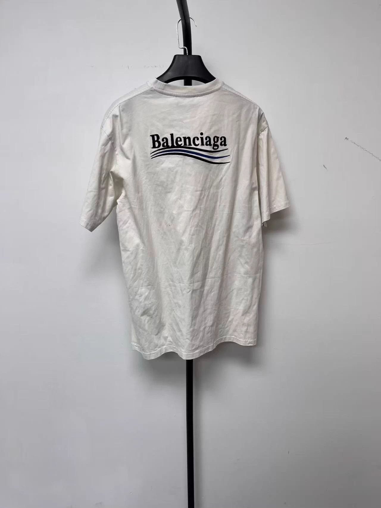 Balenciaga Balenciaga logo print crewneck SS Tee men's beige S Size US S / EU 44-46 / 1 - 2 Thumbnail