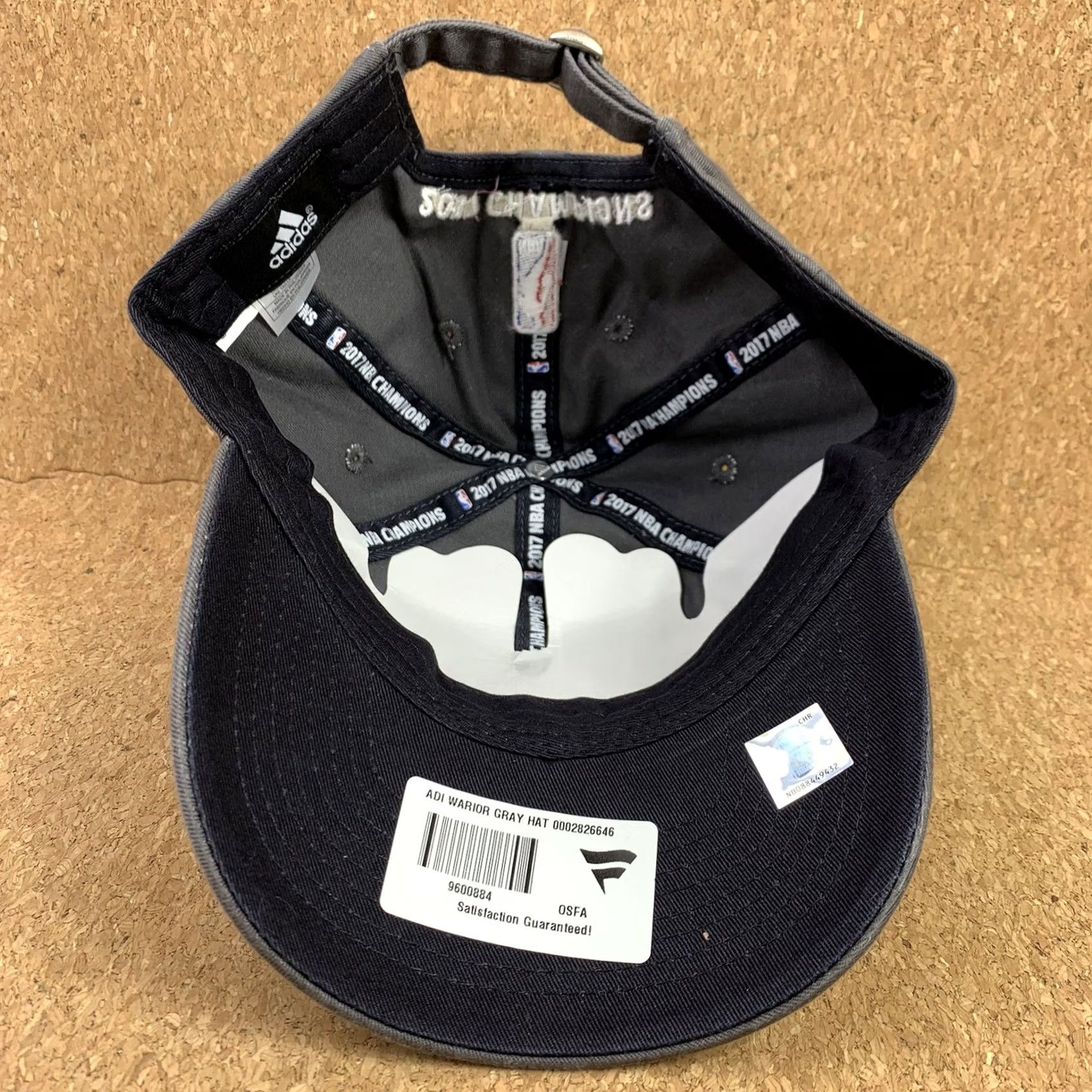 Adidas adidas Golden State Warriors Cap Men Hat 2017 NBA Finals Champions Locker Room Gray One Size Baseball Cap Mens Size ONE SIZE - 5 Thumbnail