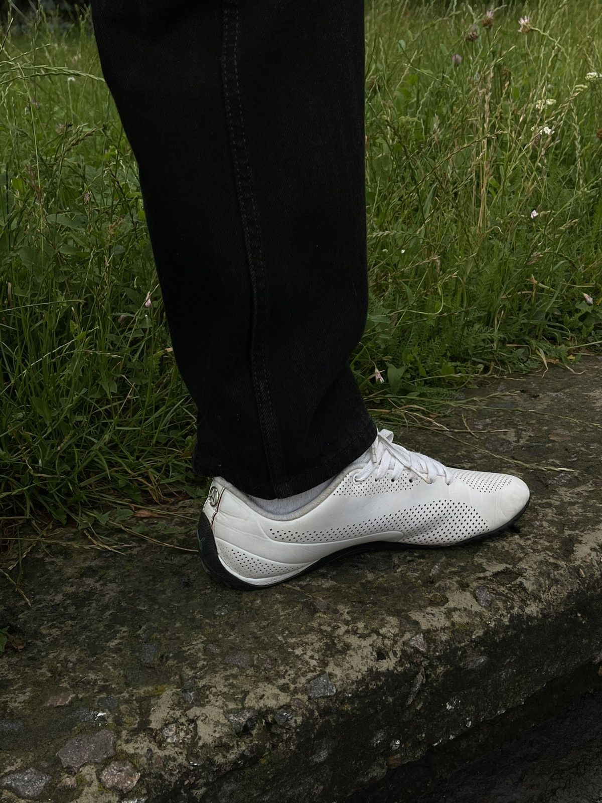 Puma Vintage Puma AMG Speedcat Suede Y2K White Sneakers Size US 10.5 / EU 43-44 - 5 Thumbnail