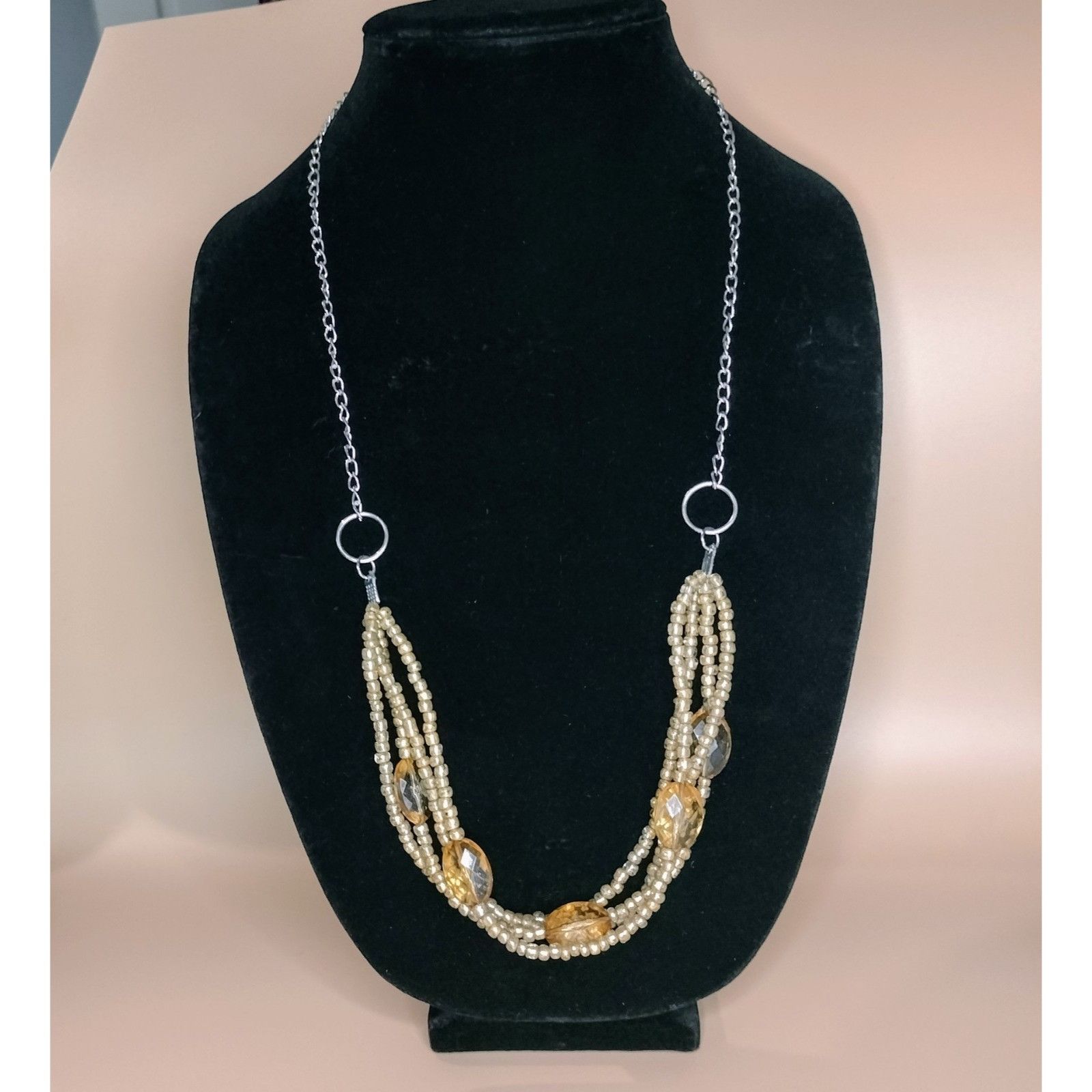 Other Cato Long Multi Strand Necklace Beaded Layered Chain Stateme Size ONE SIZE - 1 Thumbnail