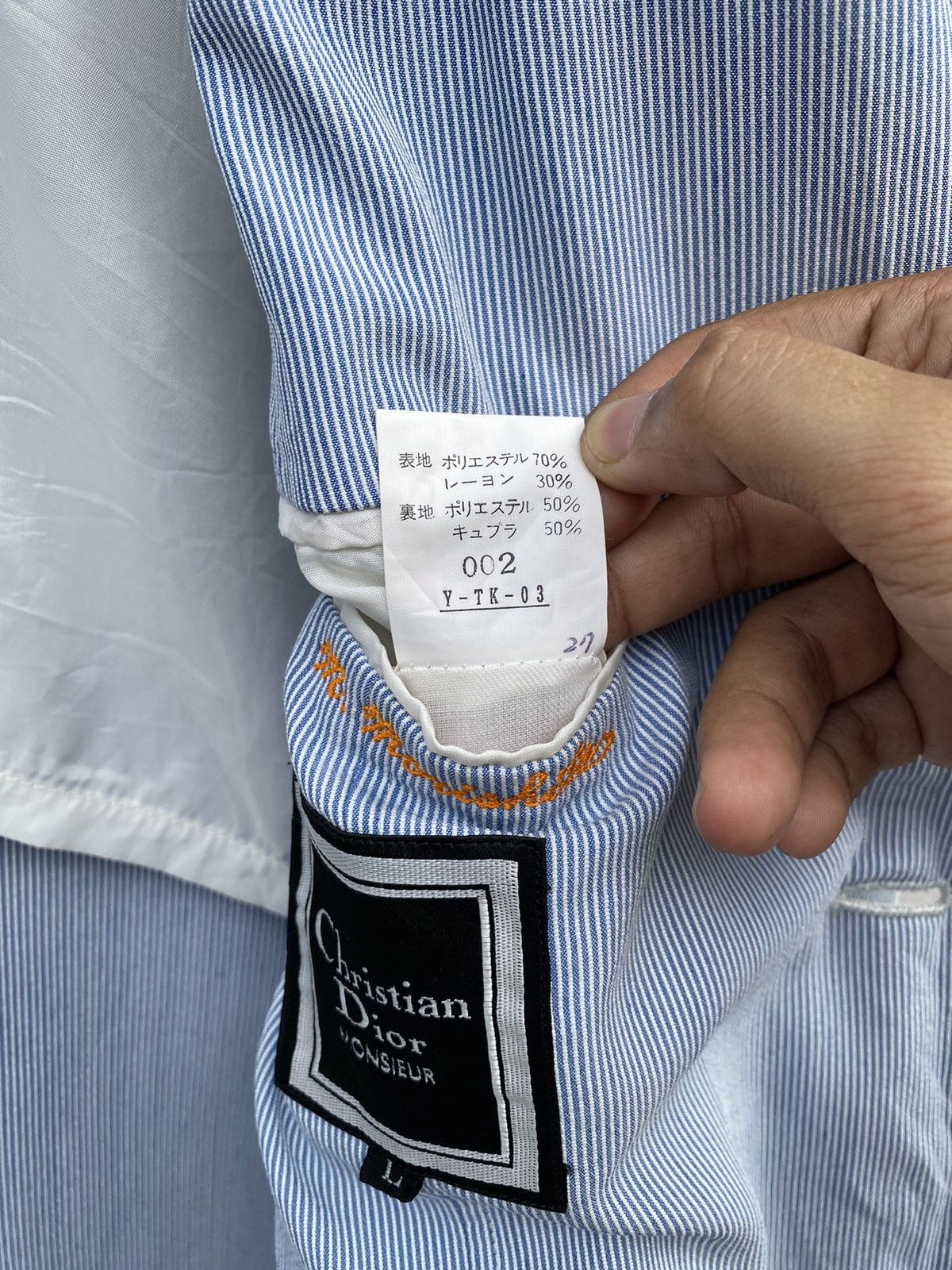 Christian Dior Monsieur Christian DIOR Monsieur Blue Pin Stripes Blazer Size 40L - 16 Thumbnail