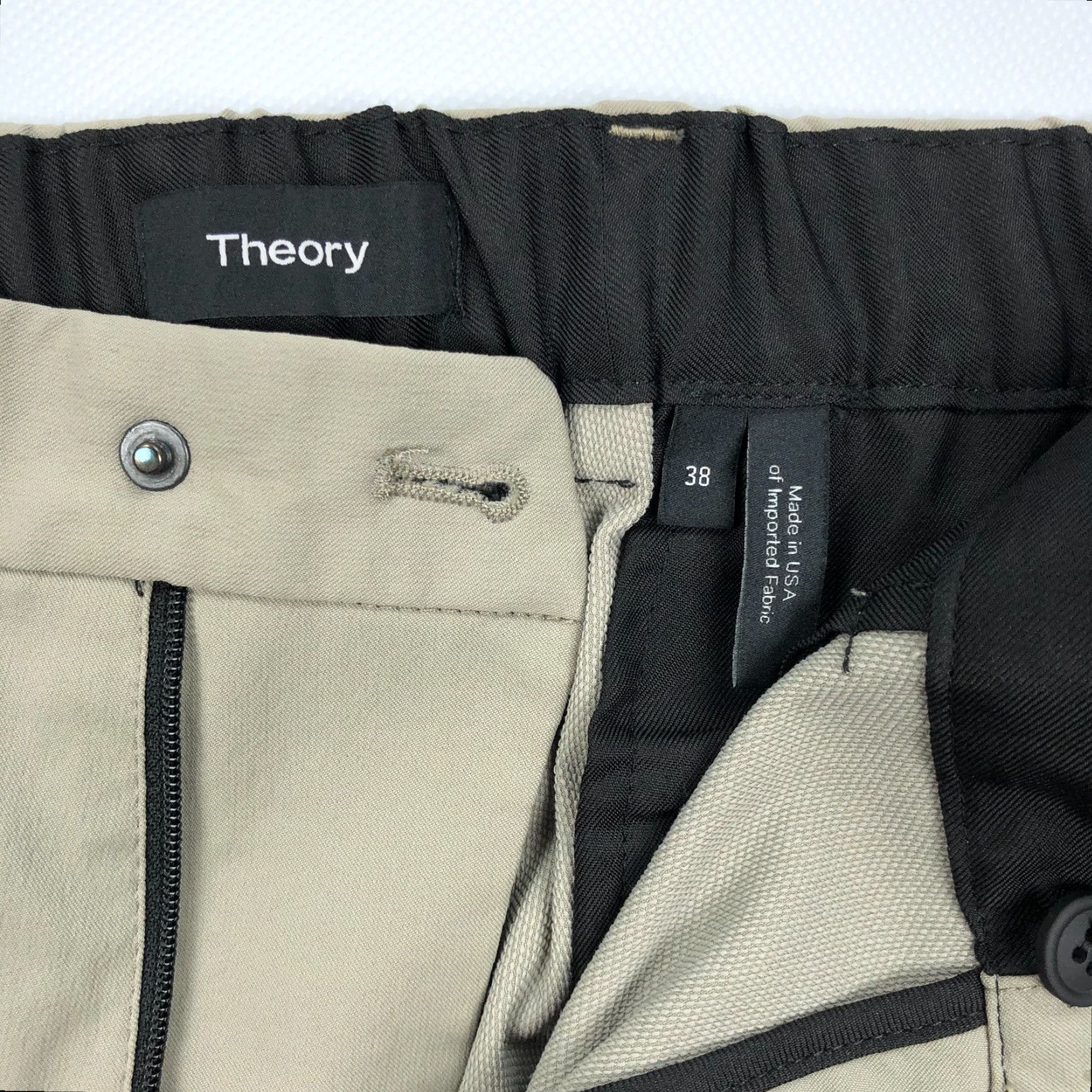 Theory Theory Pants Mens 38x34 Straight Chino Beige 5-Pocket Stretch Office Wear 9-5 Modern City Preppy Mens Size US 38 / EU 54 - 6 Thumbnail