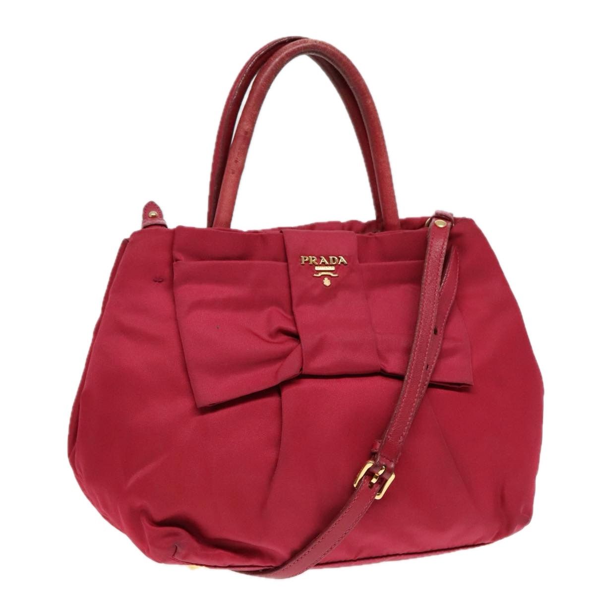 Prada Ribbon Pink Synthetic Shoulder Bag (Pre-Owned) Size ONE SIZE - 1 Thumbnail